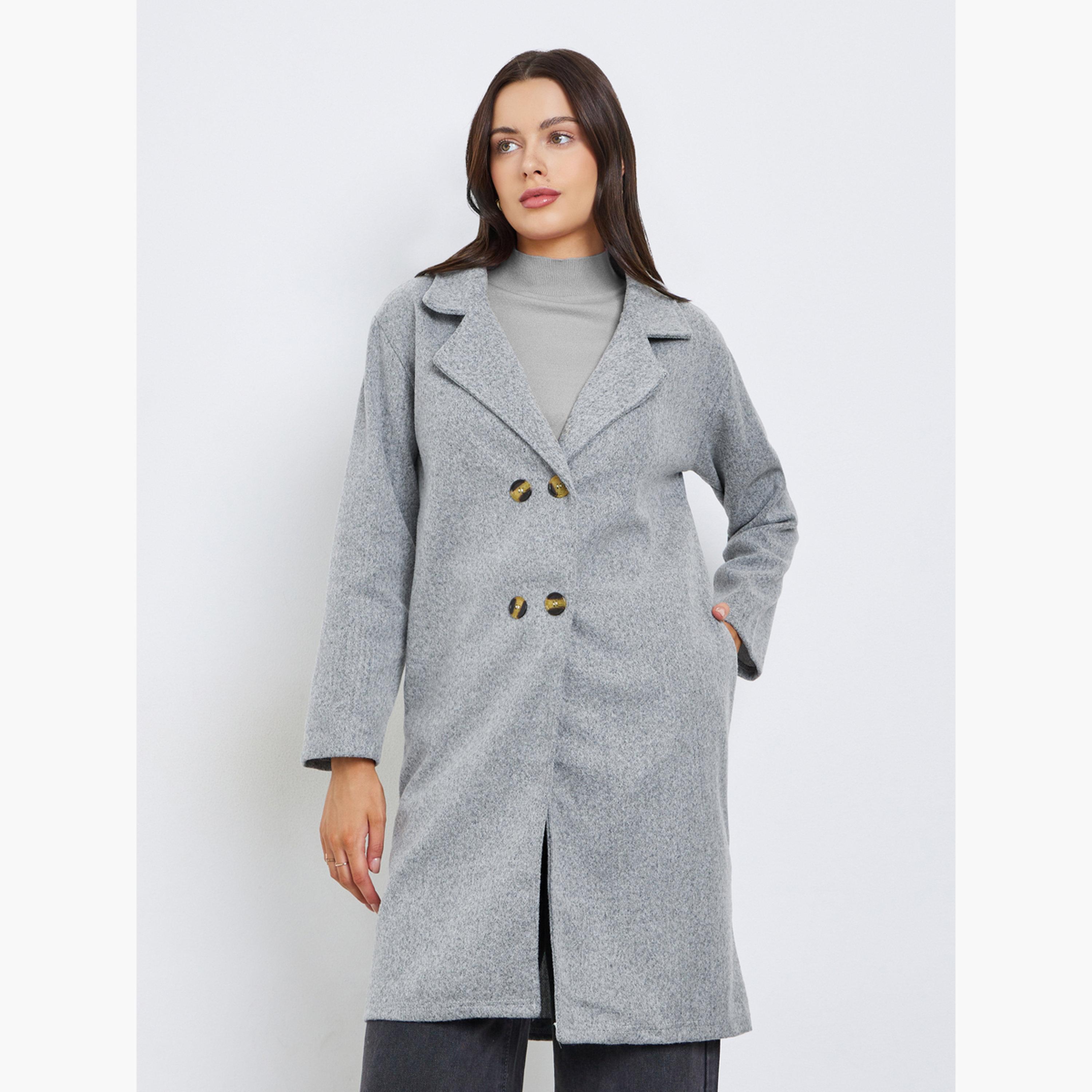 معطف ميدي بياقة طية صدر-women-clothing-coatsandjackets-coats-image-1