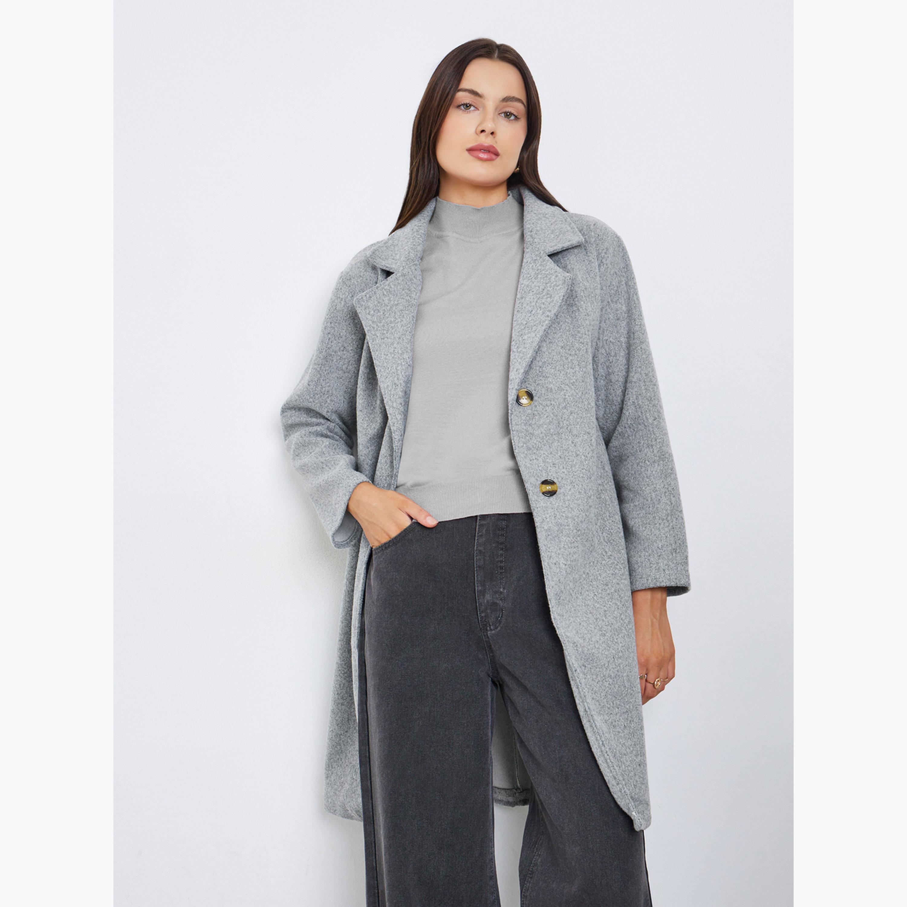 معطف ميدي بياقة طية صدر-women-clothing-coatsandjackets-coats-image-3