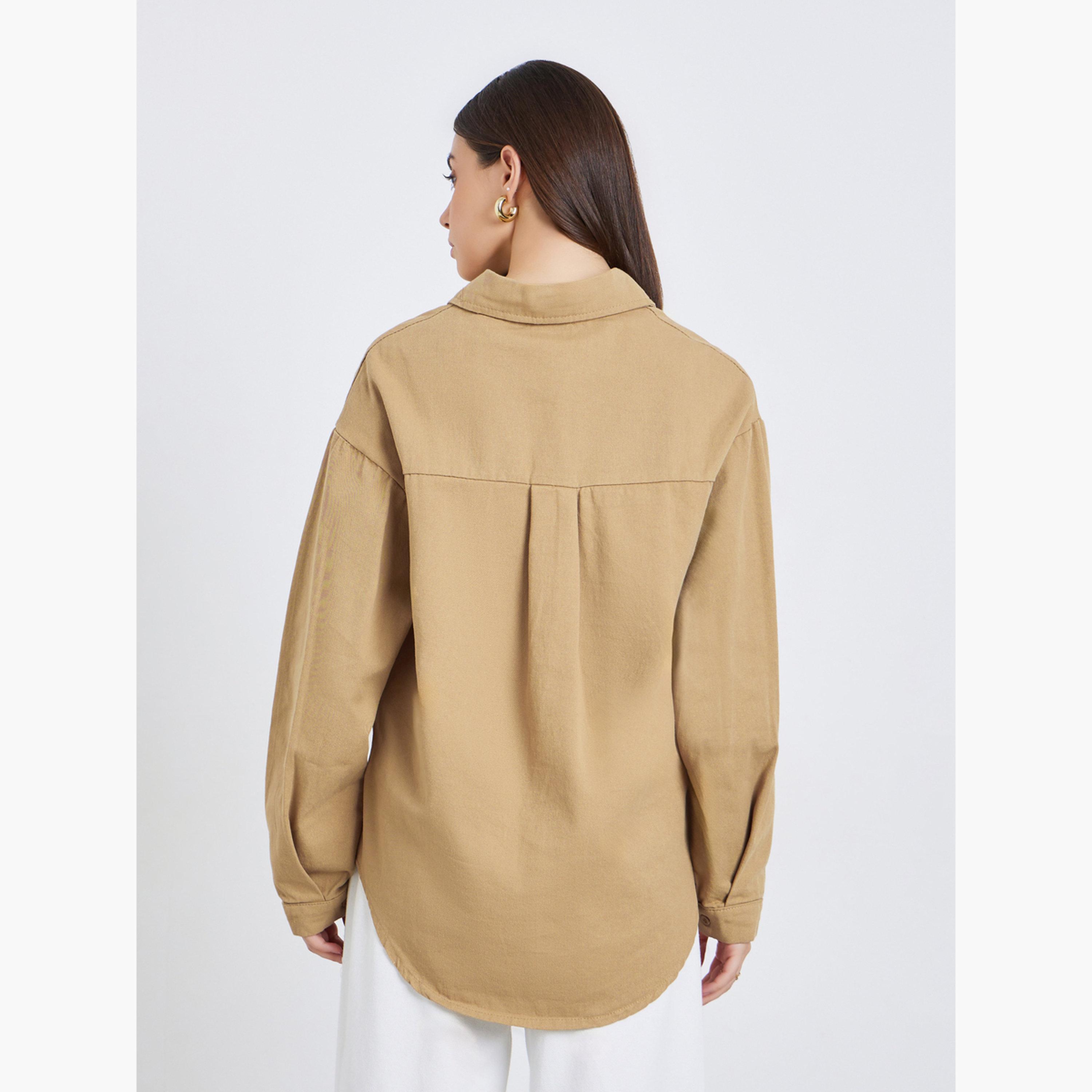 بلوزة بأكمام طويلة ومُطرّزة بزهور-women-clothing-shirtsandblouses-shirts-image-4