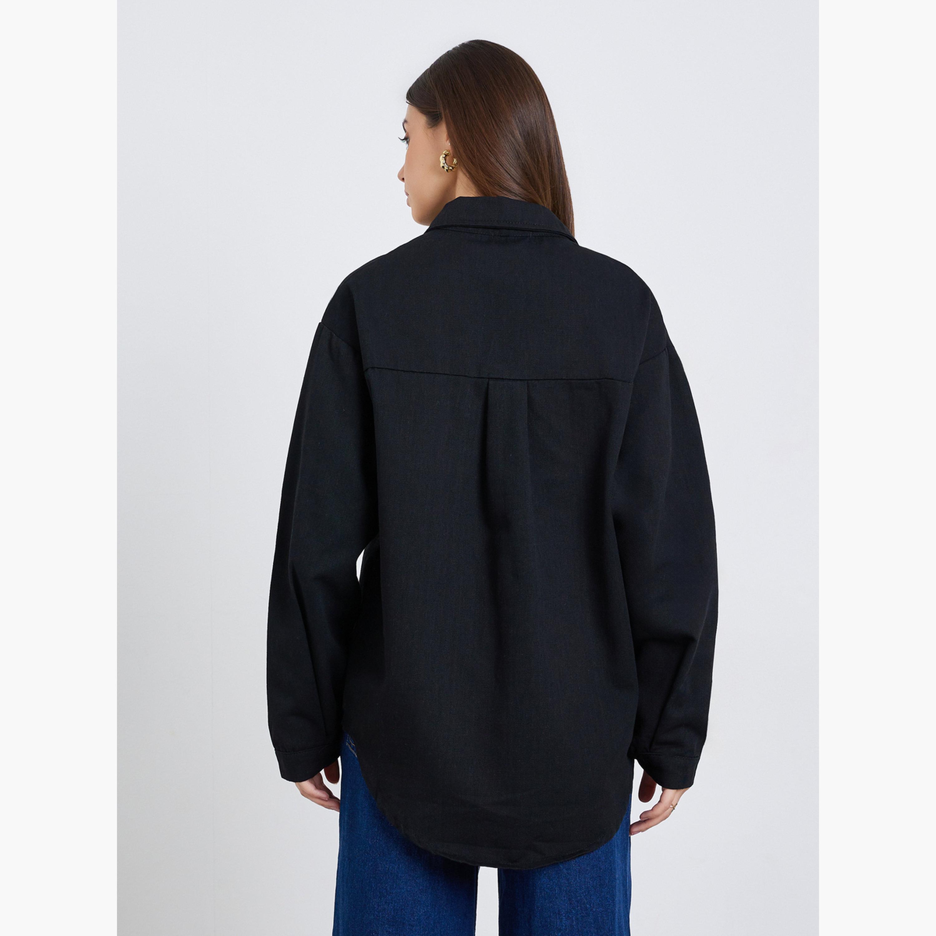 بلوزة بأكمام طويلة ومُطرّزة بزهور-women-clothing-shirtsandblouses-shirts-image-5