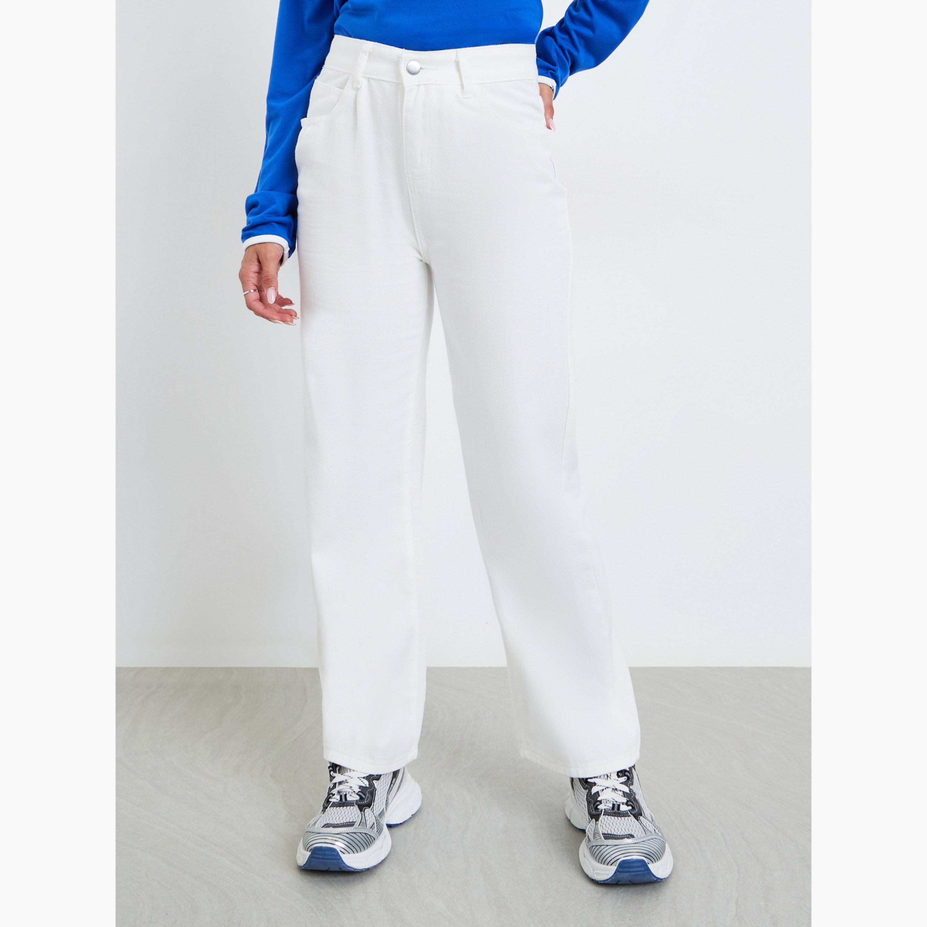 Styli Women Straight Leg Jeans with Pockets-women-clothing-bottoms-jeans-image-1
