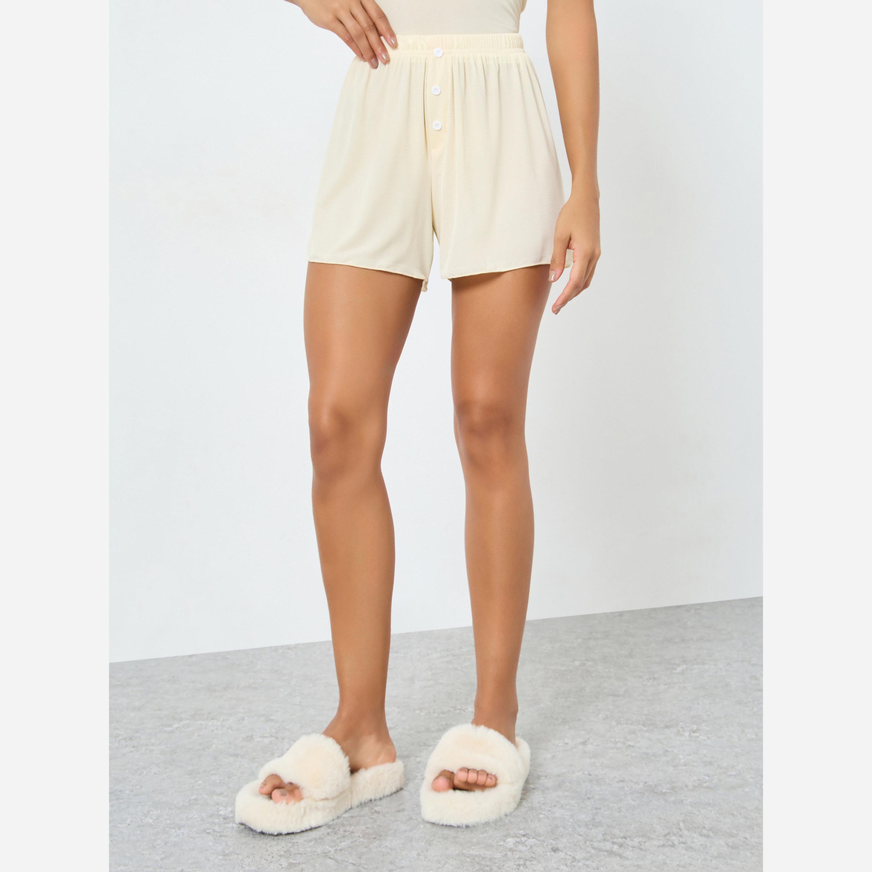 Styli Lettuce Hem Tank Top and Shorts Set-women-clothing-nightwear-pyjamas-shortsets-image-4