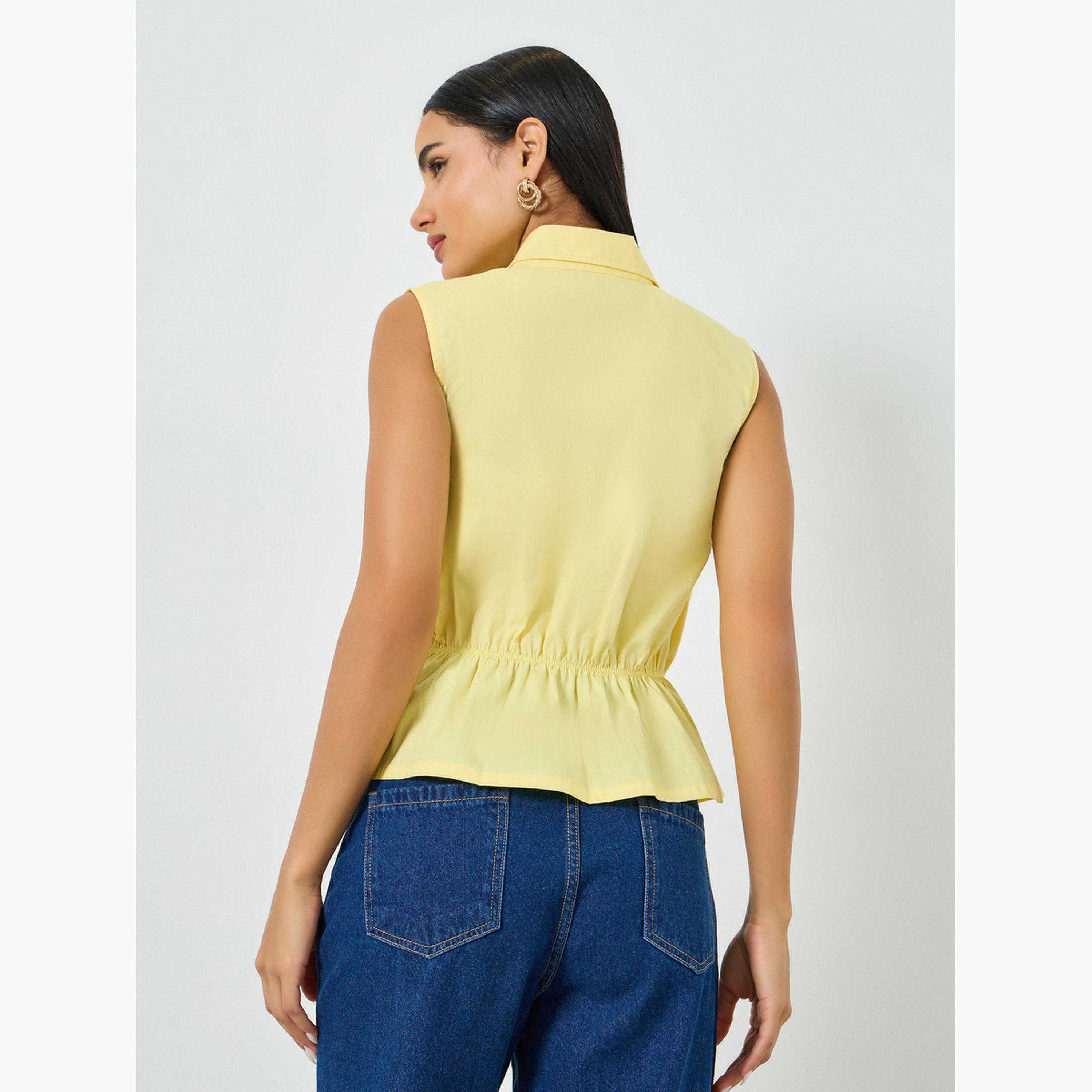 بلوزة قطني بيبلوم بلا أكمام-women-clothing-shirtsandblouses-blouses-image-5