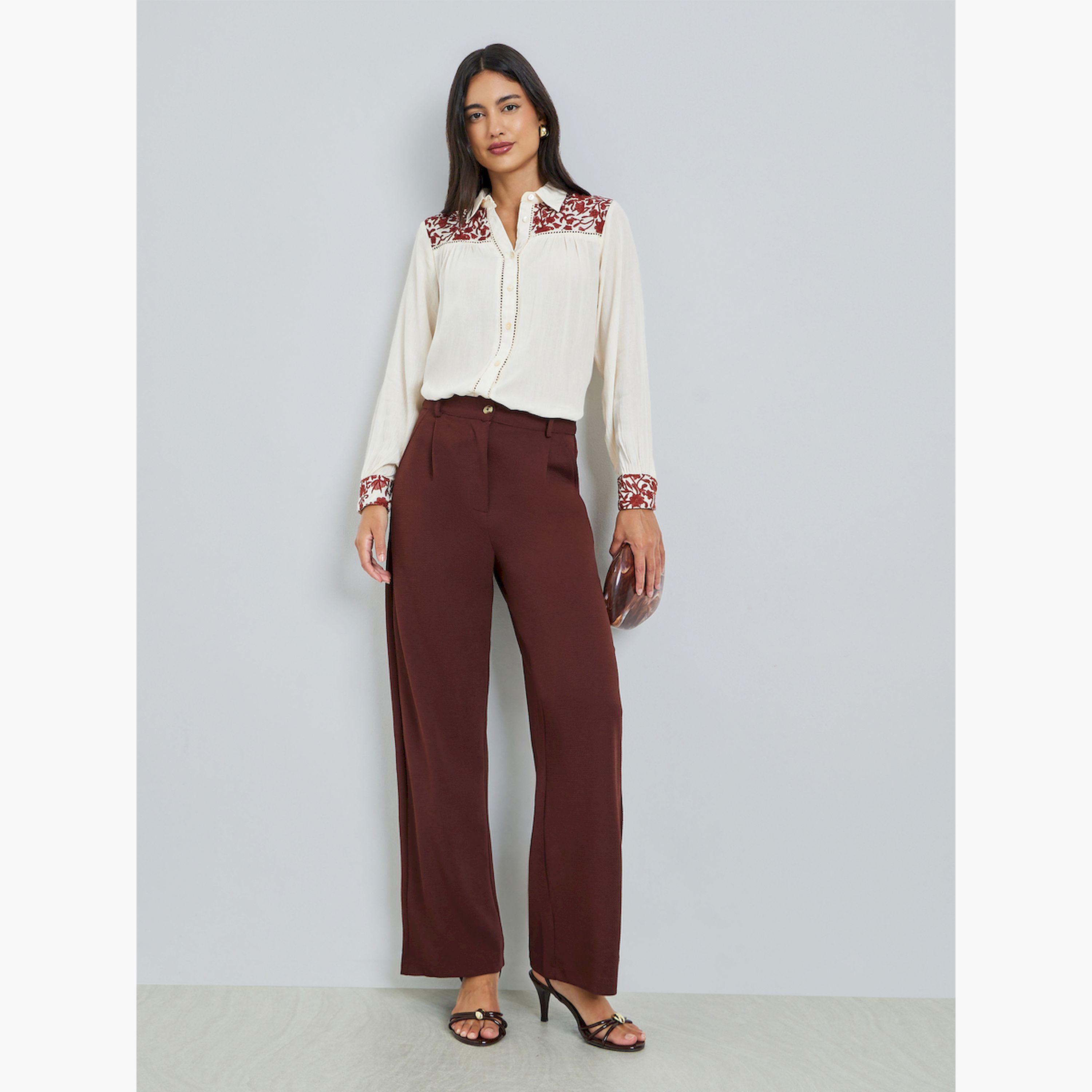 Styli Off-White Embroidered Relaxed Fit Shirt-women-clothing-shirtsandblouses-shirts-image-2
