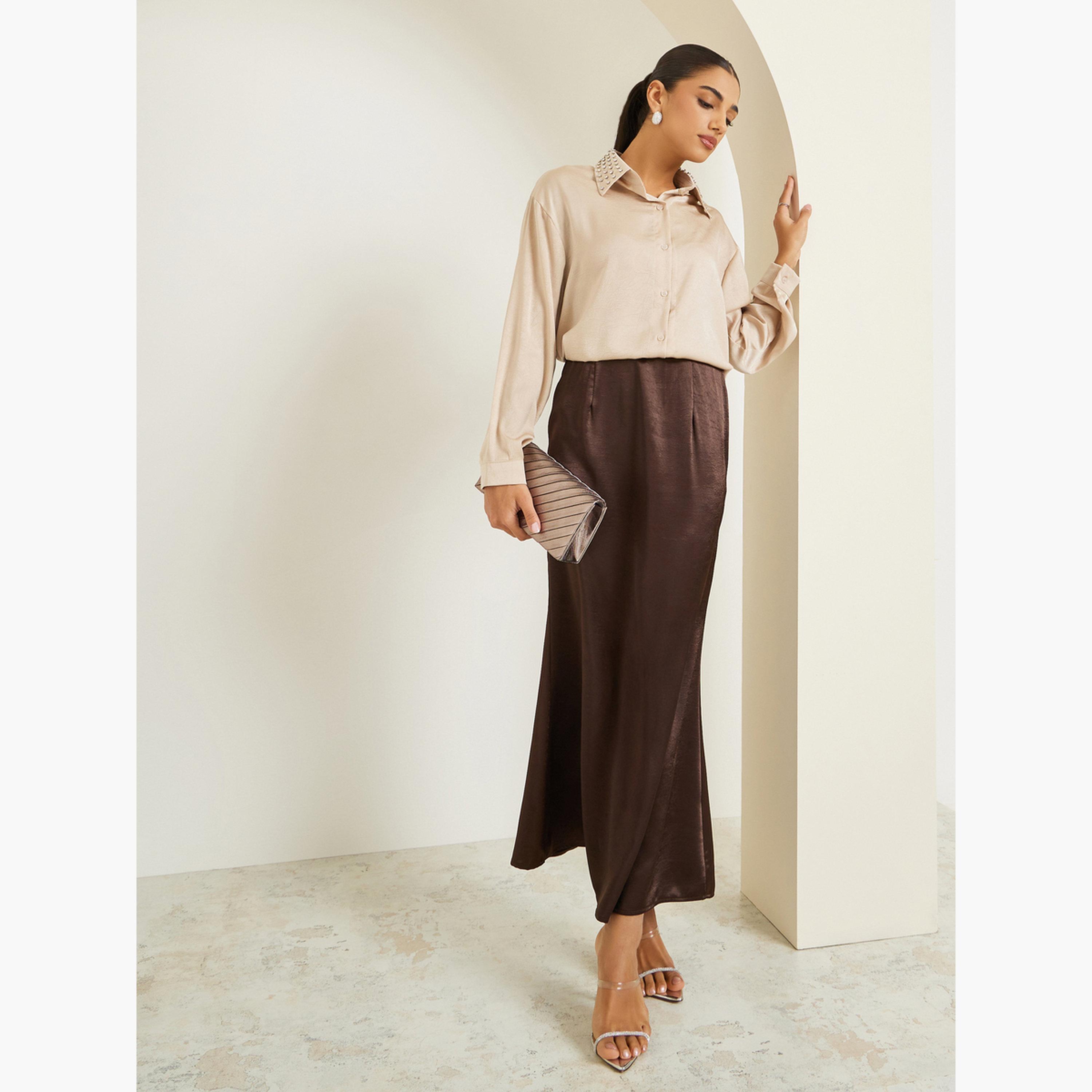 بلوزة ساتان بياقة منمقة بالخرز-women-clothing-shirtsandblouses-shirts-image-2
