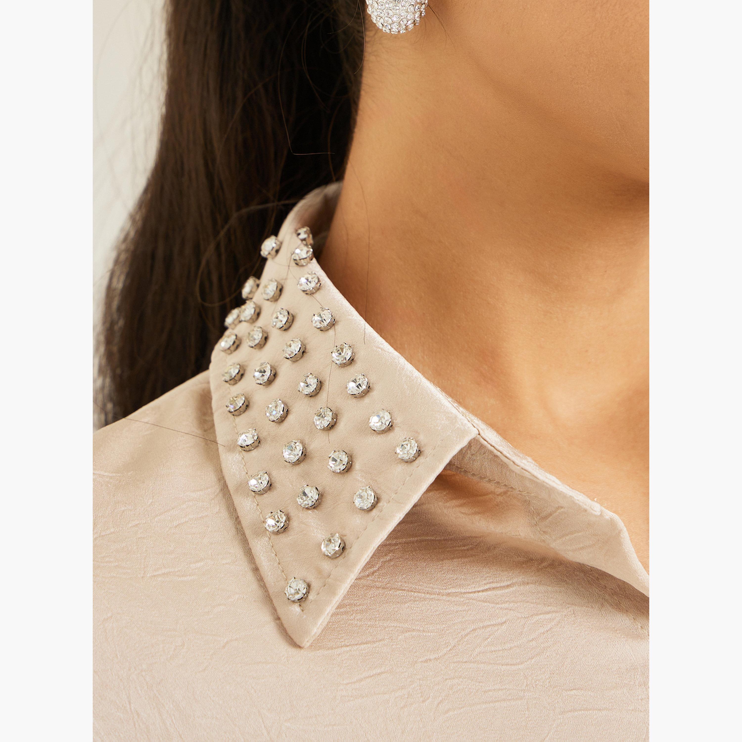 بلوزة ساتان بياقة منمقة بالخرز-women-clothing-shirtsandblouses-shirts-image-5