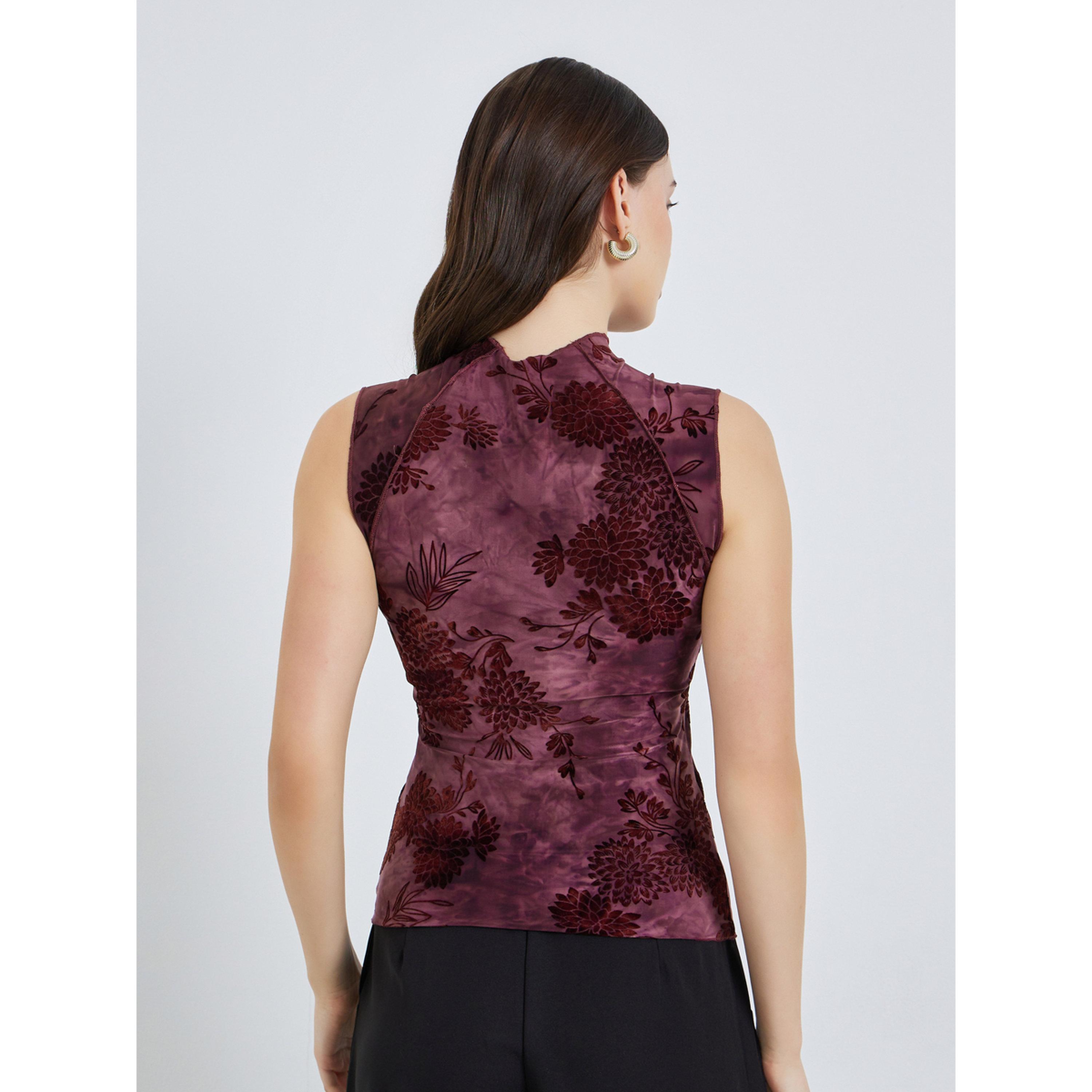 بلوزة مخمل بلا أكمام وطبعة زهور-women-clothing-shirtsandblouses-blouses-image-5