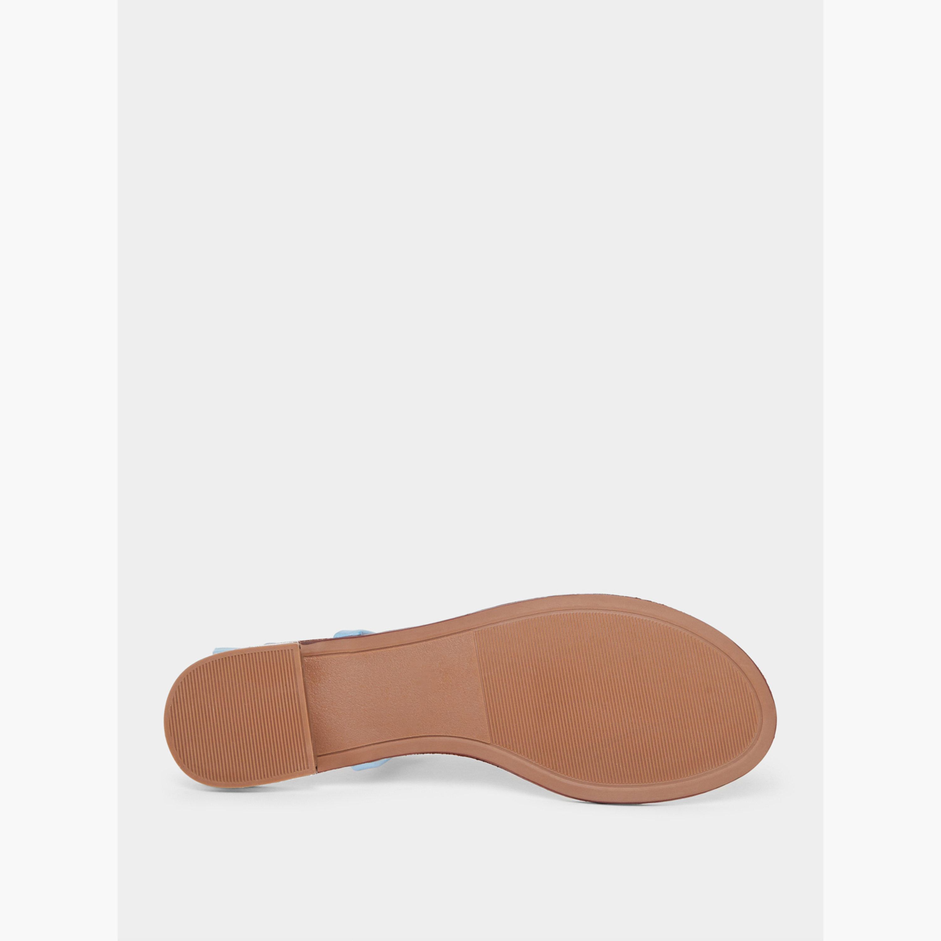 Styli Pearl Embellished Flat Sandals-women-shoes-sandals-flats-image-6