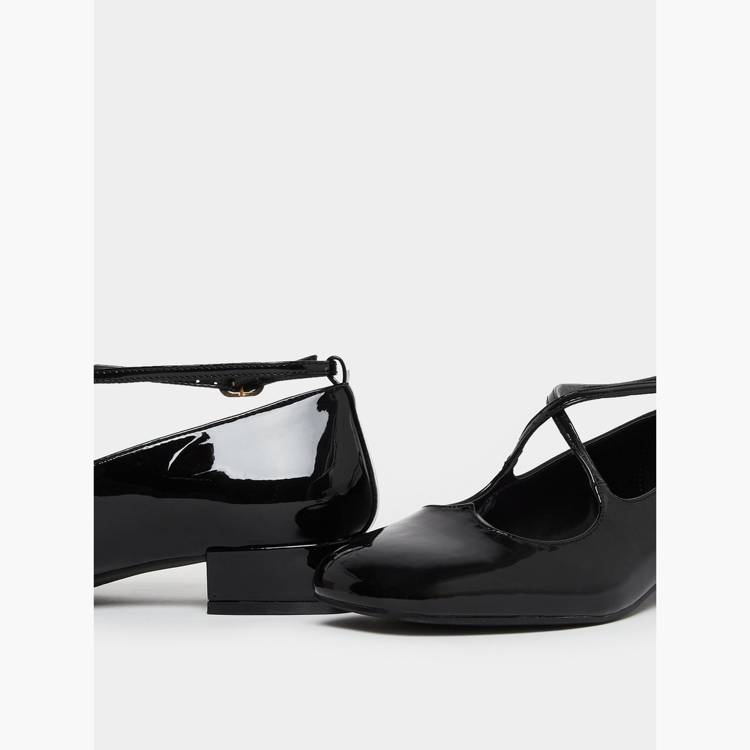 Styli Black Patent Leather Block Heel Mary Jane Shoes-women-shoes-sandals-heeled-image-3
