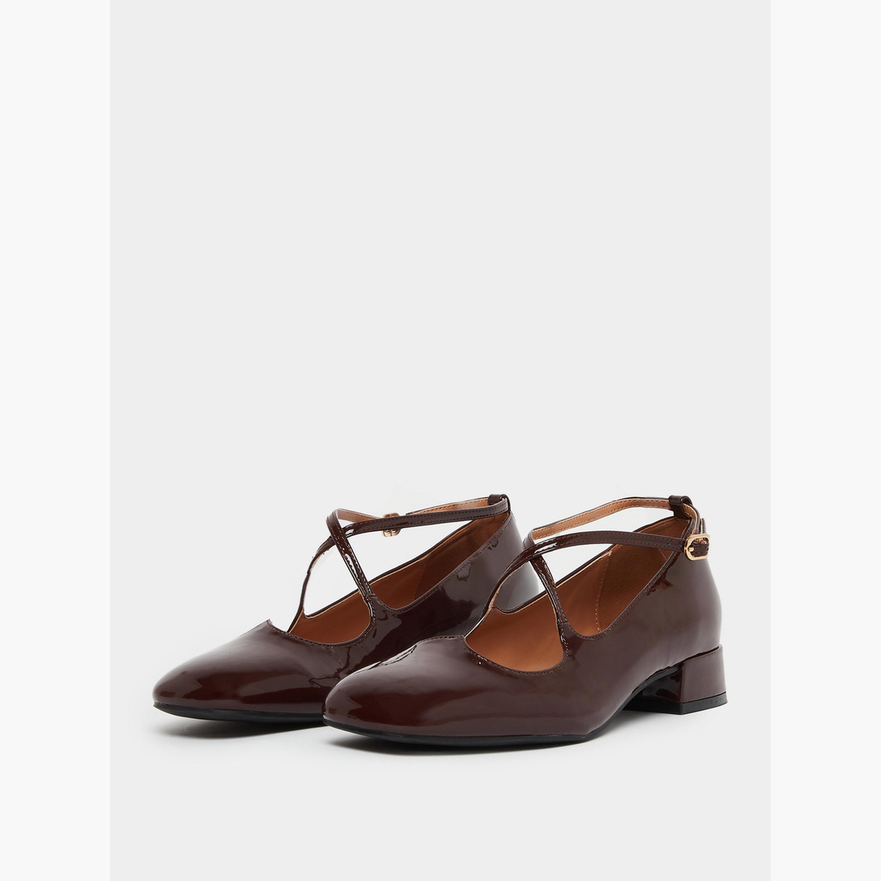 حذاء ماري جين كعب عريض جلد لامع-women-shoes-sandals-heeled-image-1
