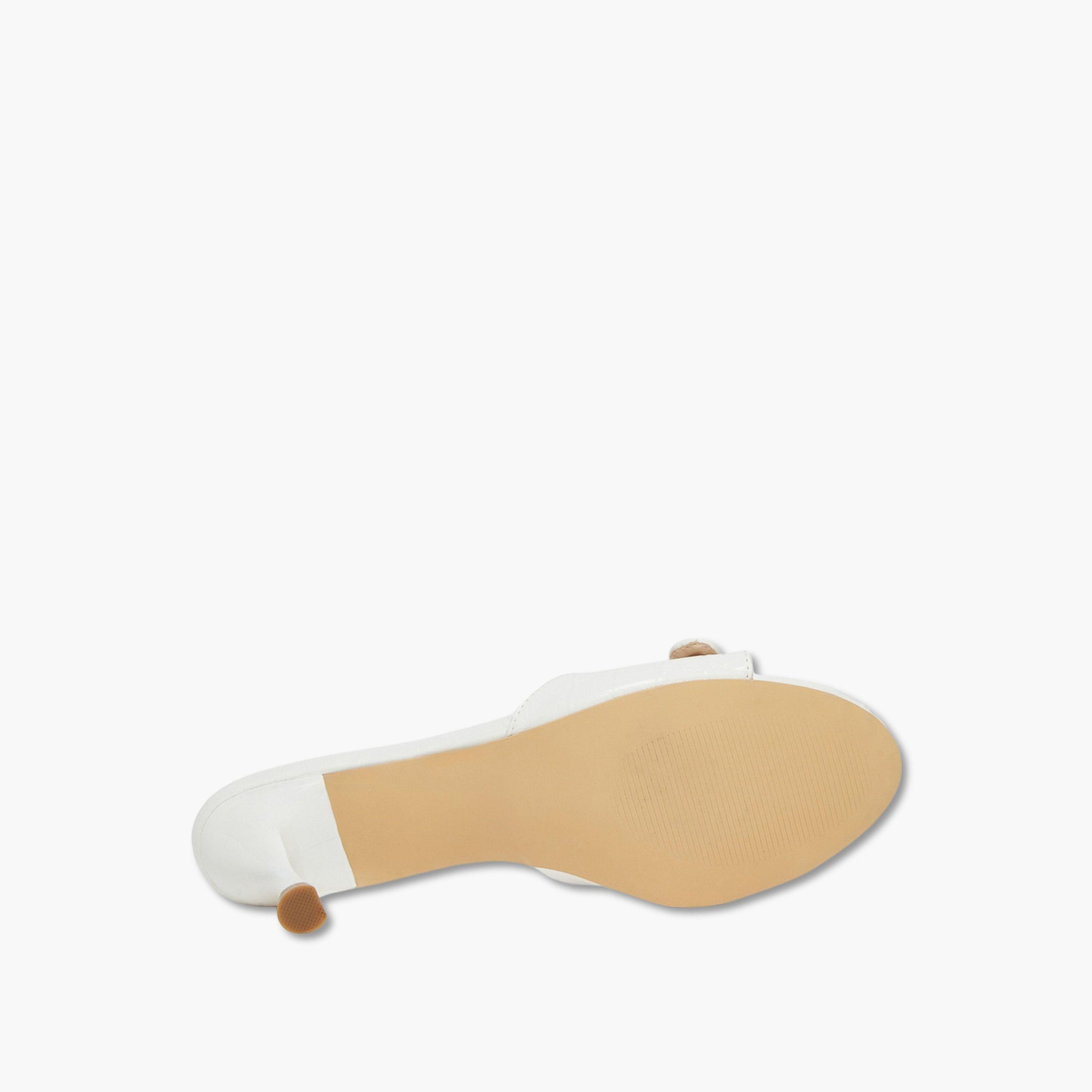 Styli Buckle Accent Mid Heel Mules-women-shoes-sandals-heeled-image-6