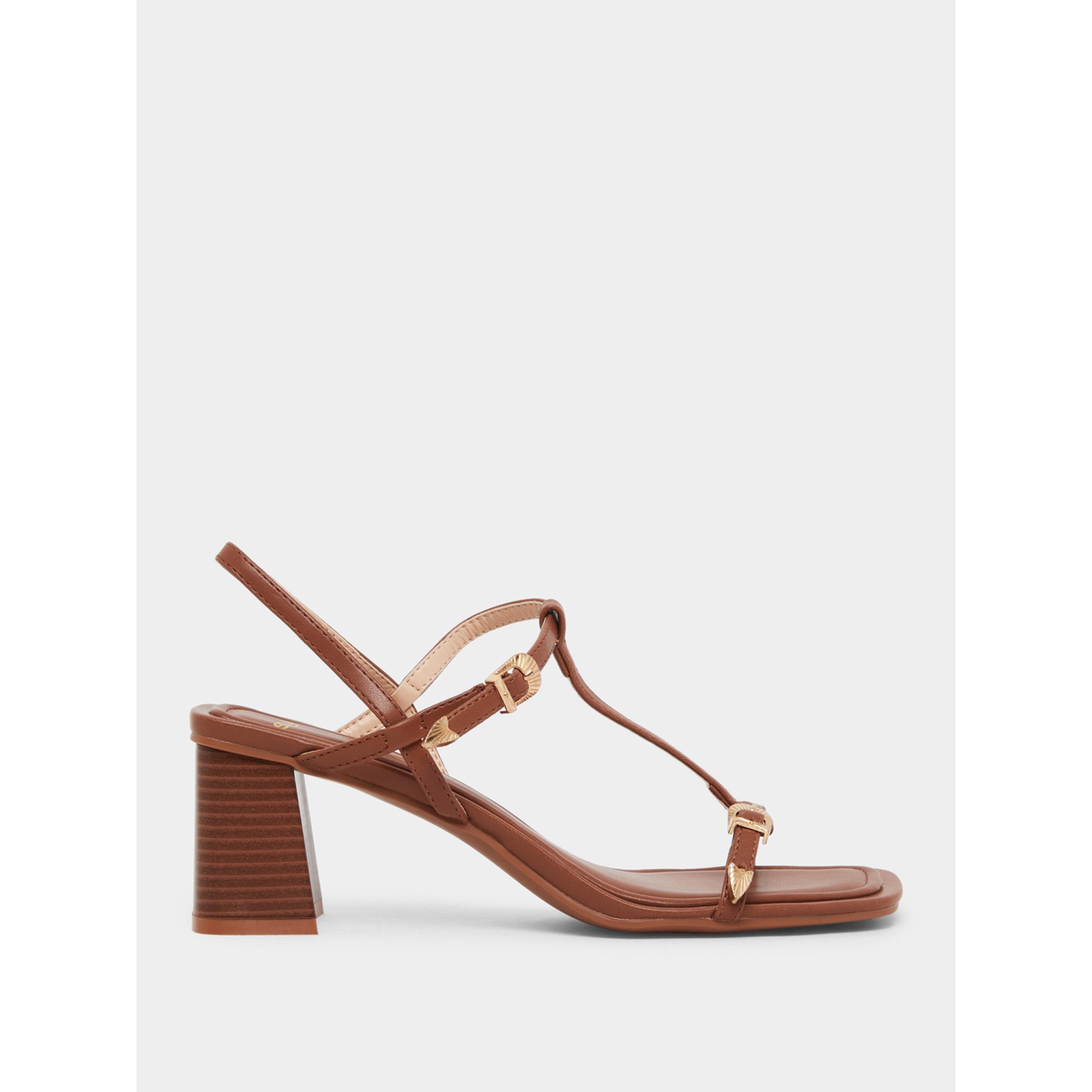 صندل نسائي بكعب سميك وتفاصيل إبزيم-women-shoes-sandals-heeled-image-2