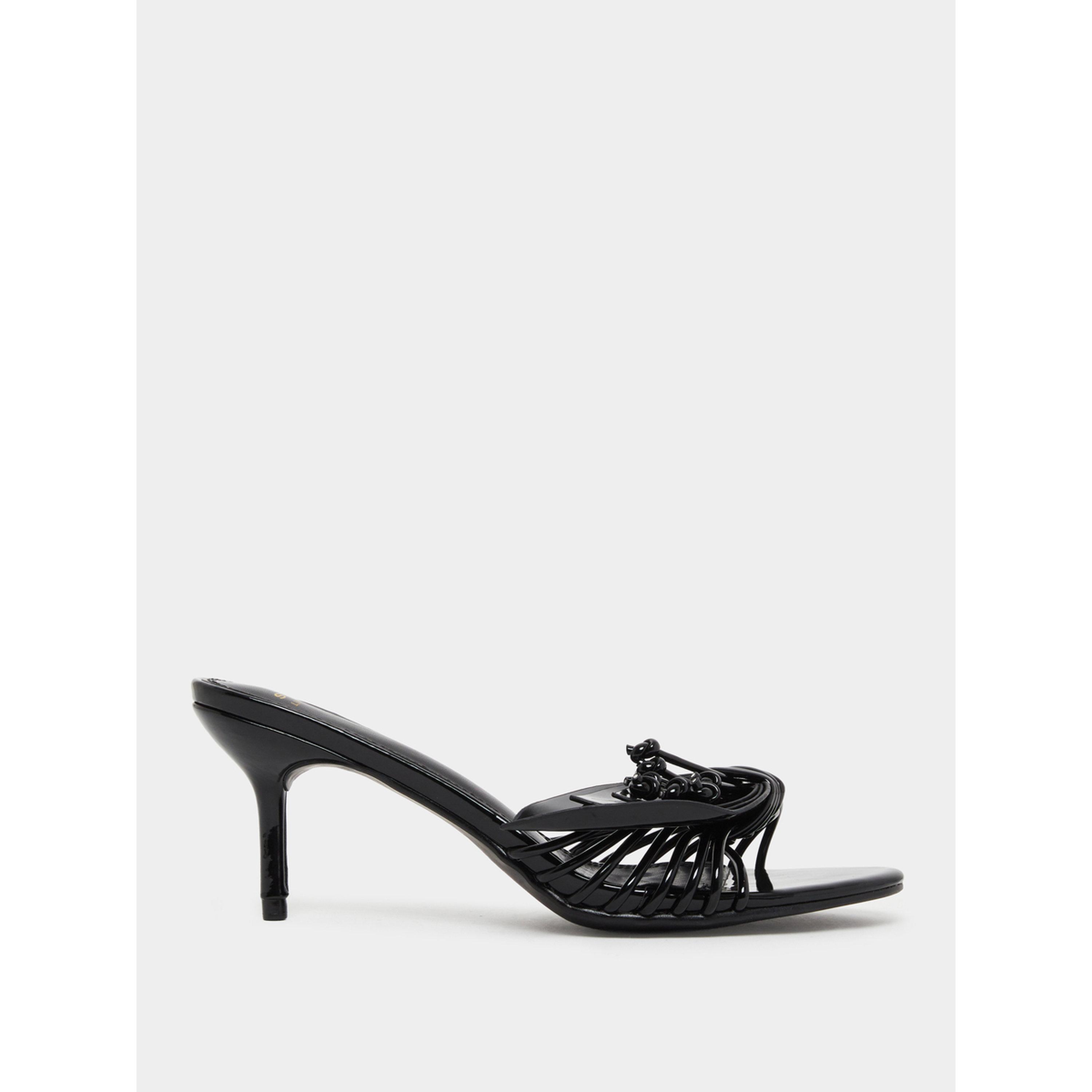 صندل نسائي أسود بكعب وسيور منسوجة-women-shoes-sandals-heeled-image-2