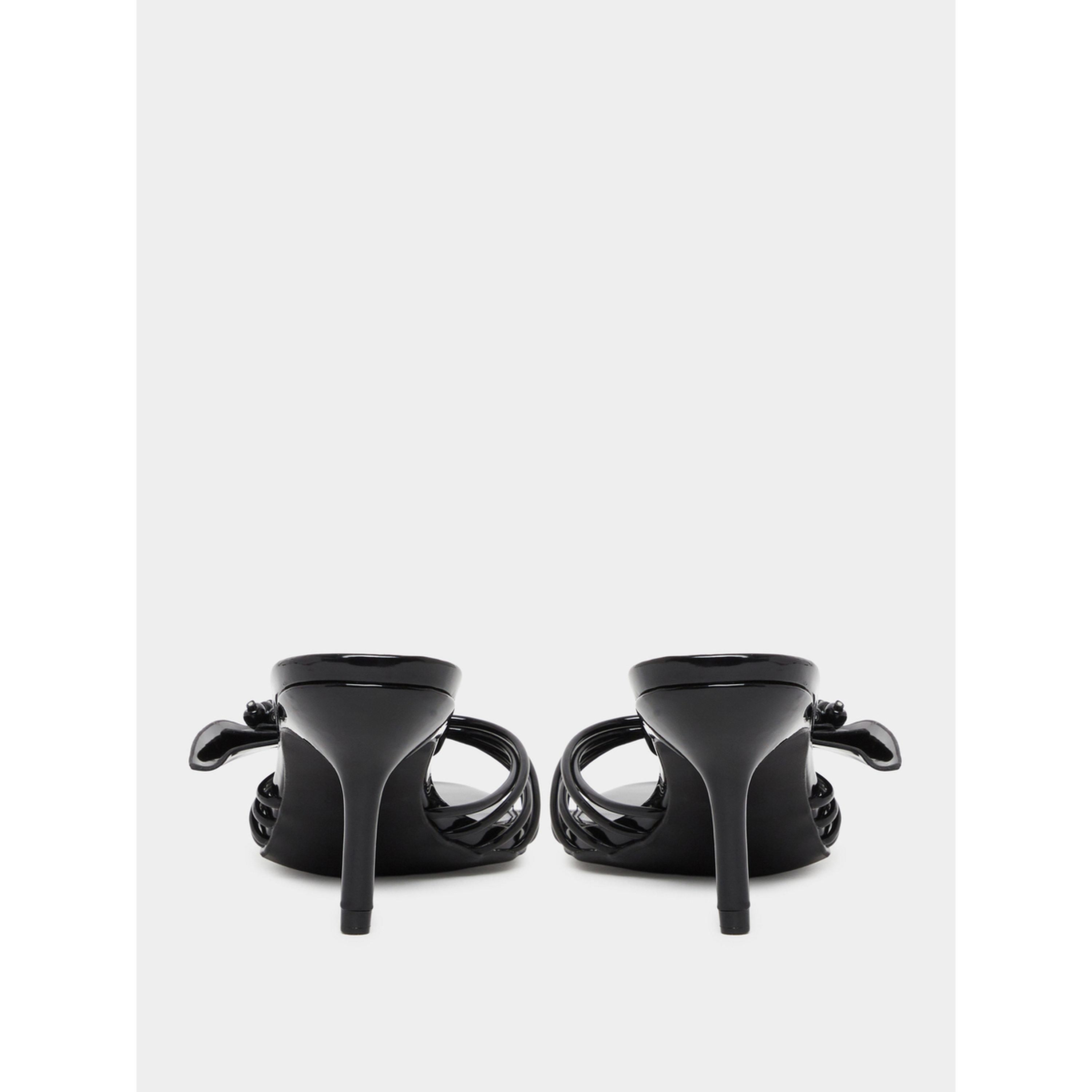 صندل نسائي أسود بكعب وسيور منسوجة-women-shoes-sandals-heeled-image-4