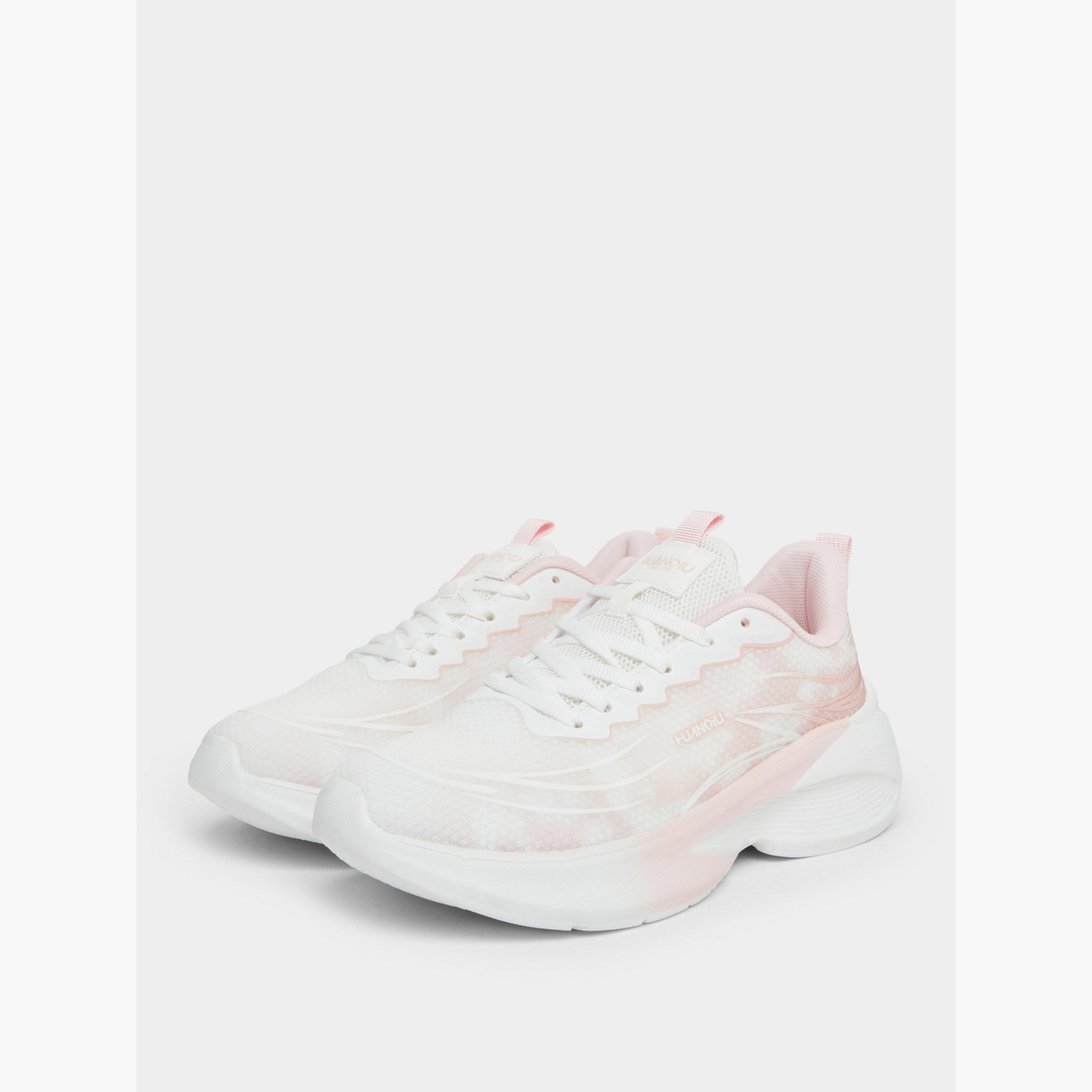Styli Women Pink Lace Up Running Sneakers-women-shoes-sneakers-image-1
