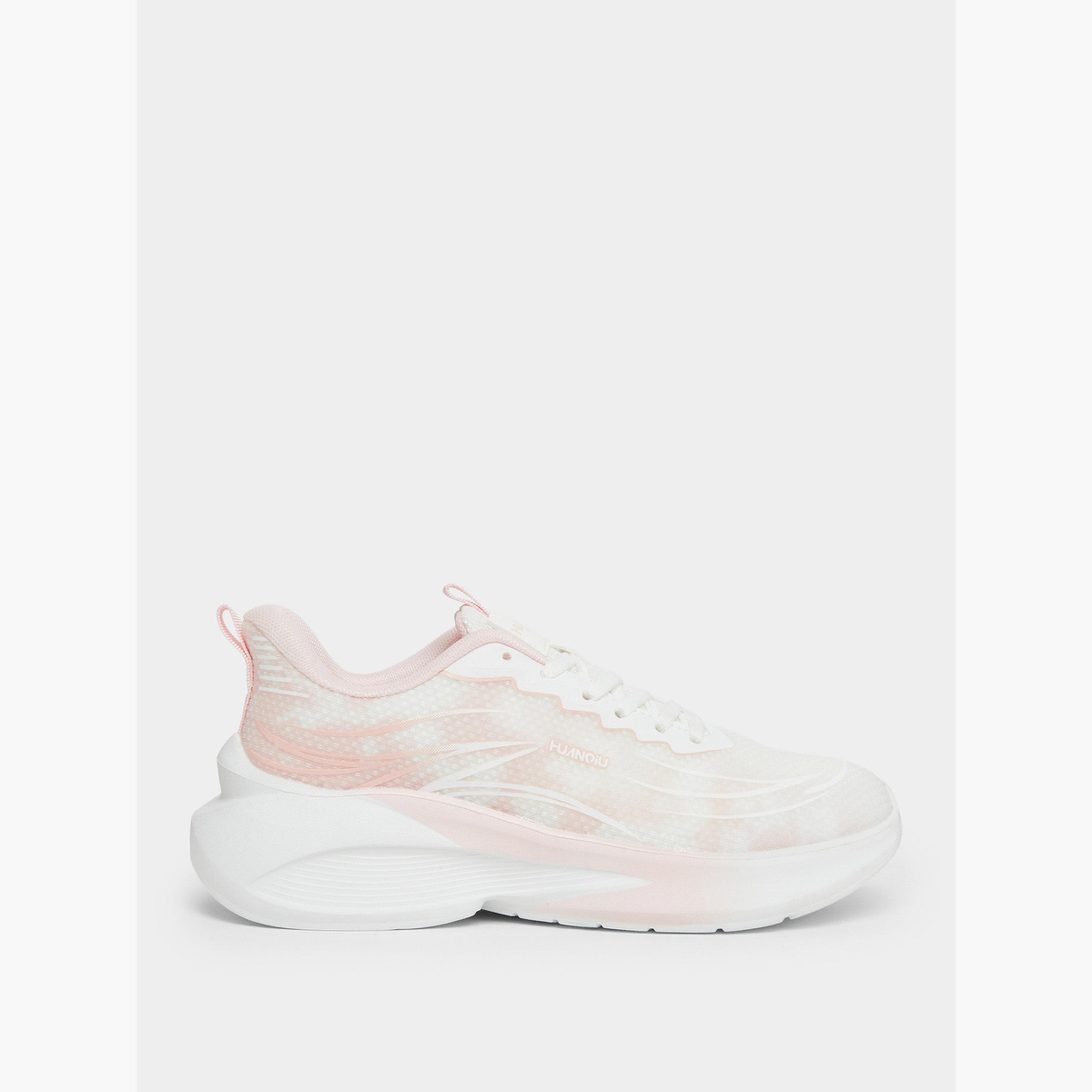 Styli Women Pink Lace Up Running Sneakers-women-shoes-sneakers-image-2