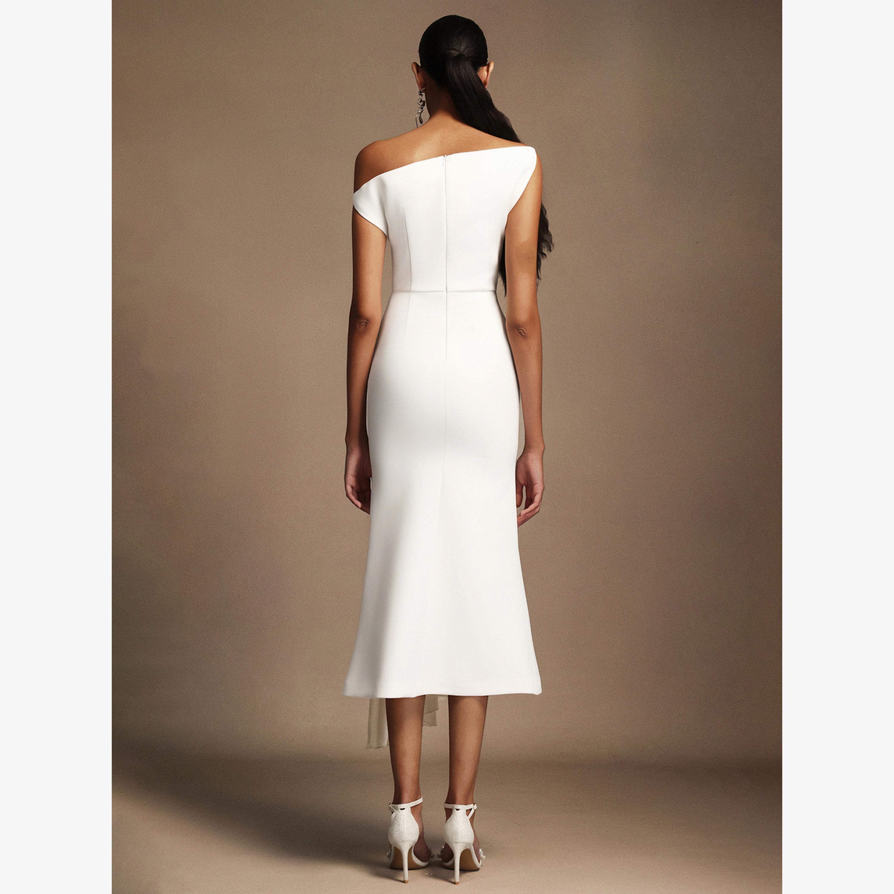 فستان ميدي بكسرات بكتف واحد-women-clothing-dresses-image-5
