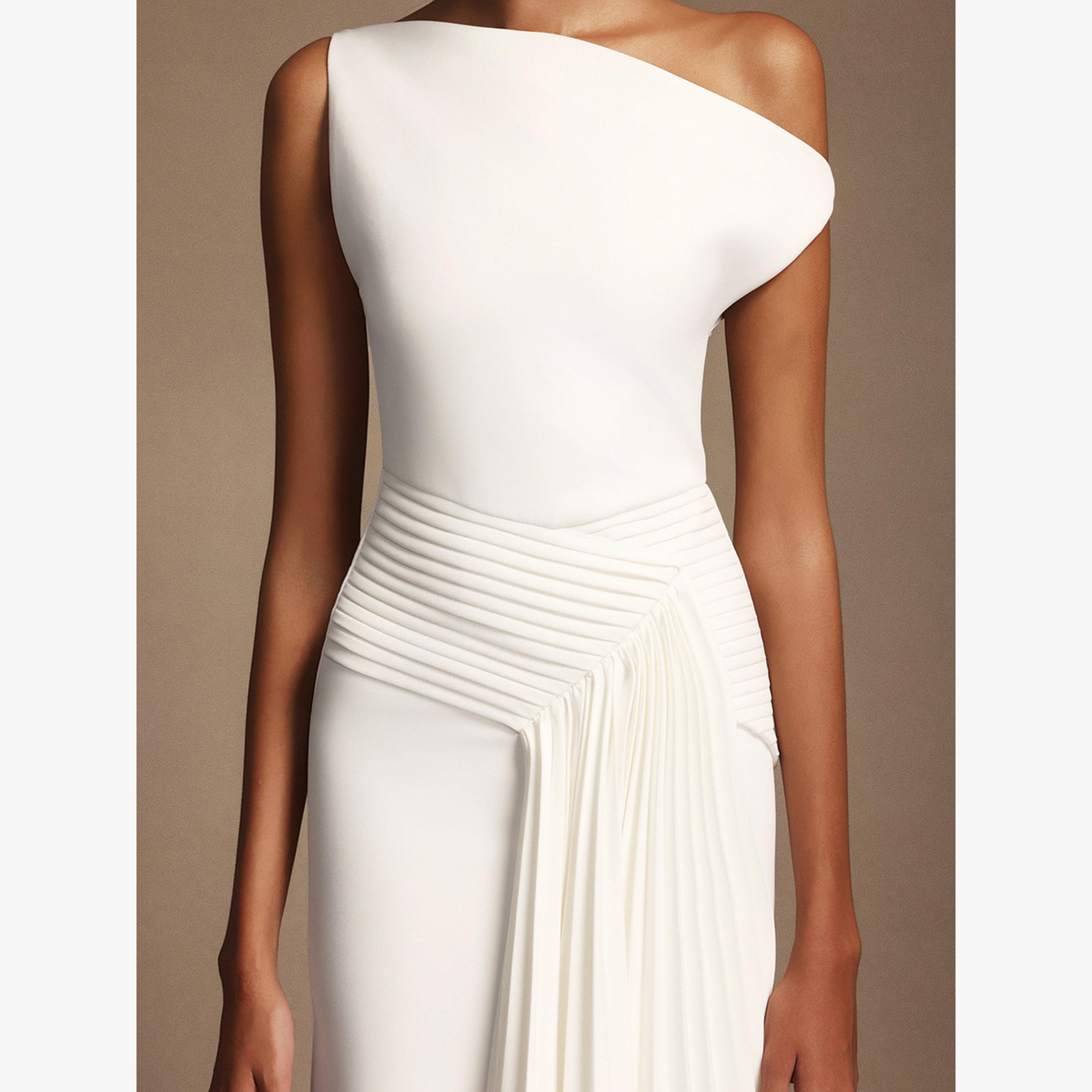 فستان ميدي بكسرات بكتف واحد-women-clothing-dresses-image-6
