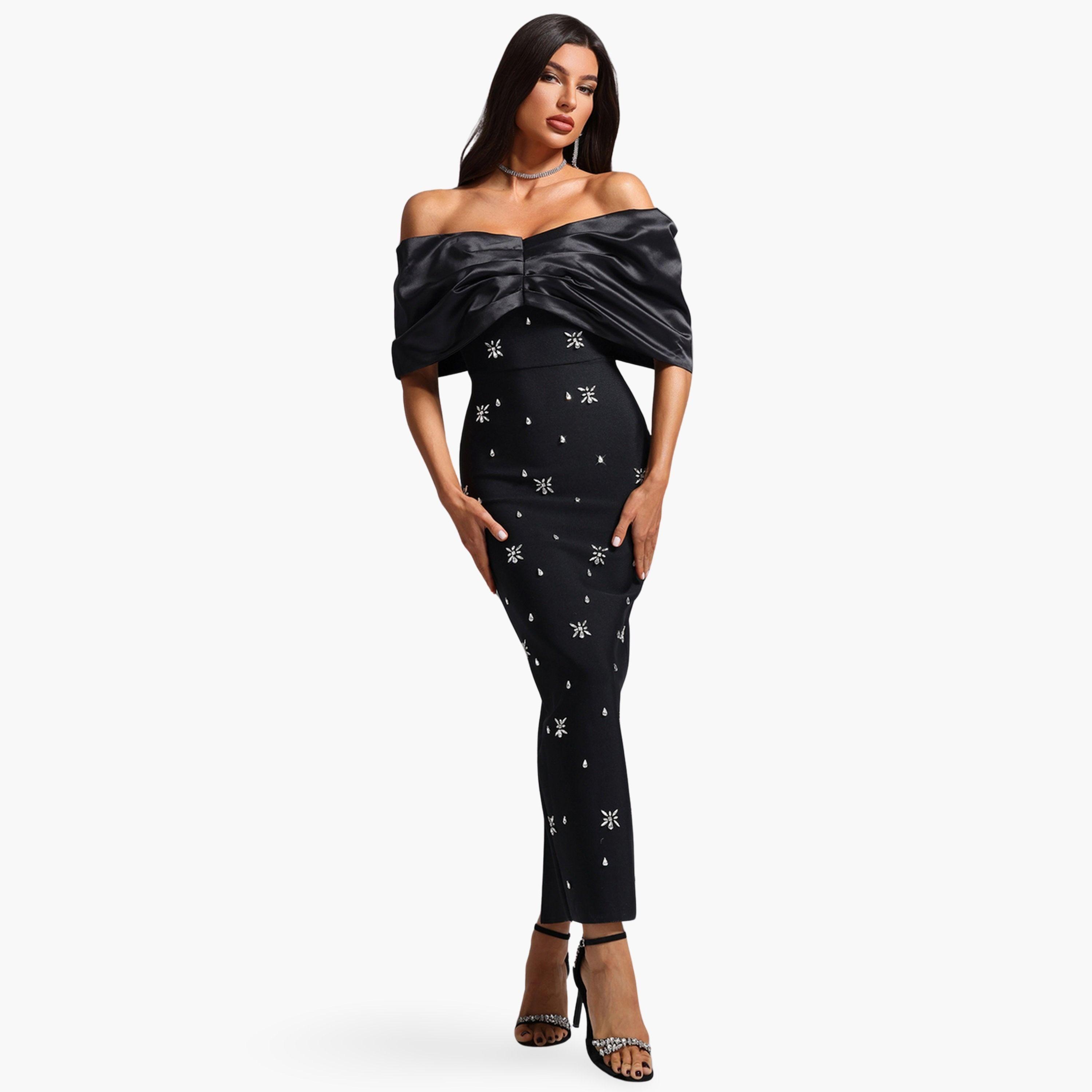 Take Two Women Black Embellished Maxi Dress-women-clothing-dresses-image-1