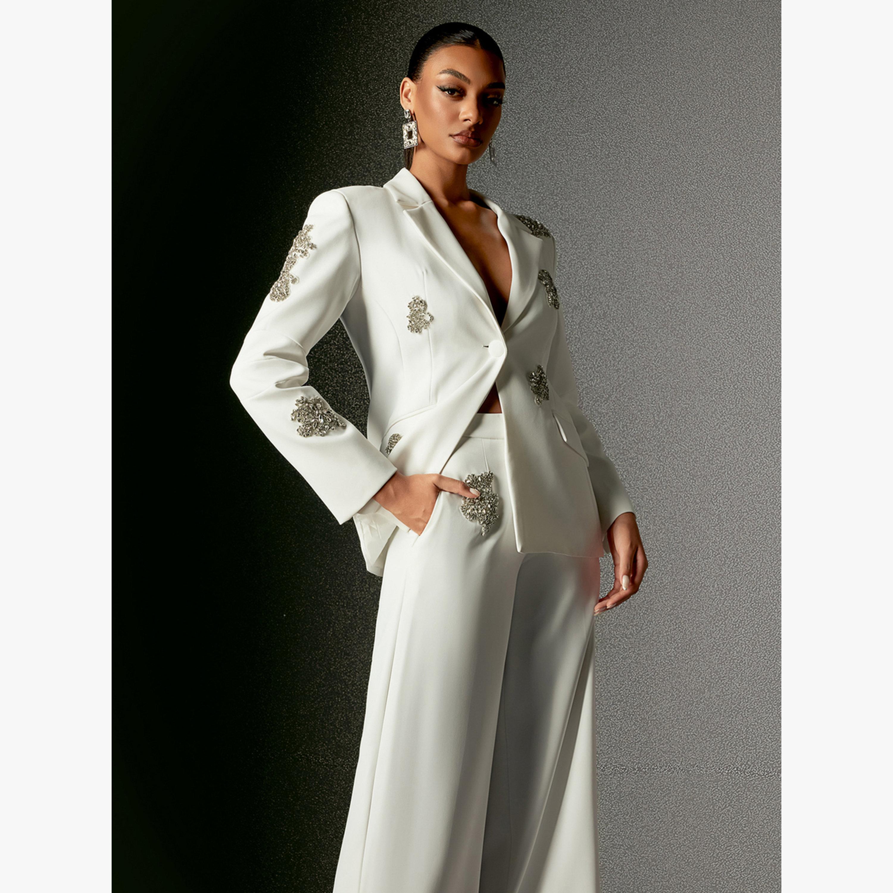 طقم بليزر وبنطال مزين-women-clothing-coordsets-image-3