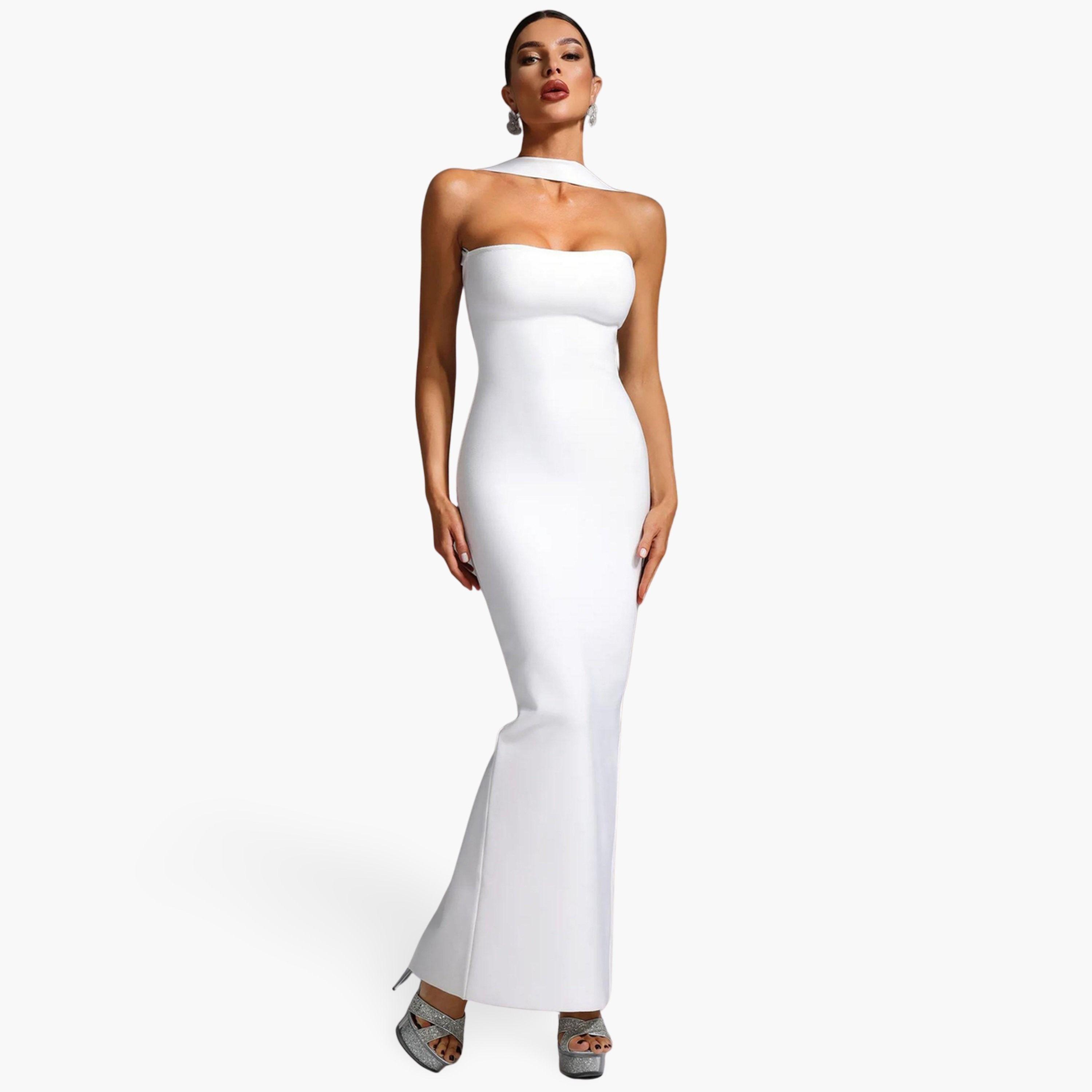 فستان طويل بلا أكمام بفتحة رقبة باندو-women-clothing-dresses-image-1