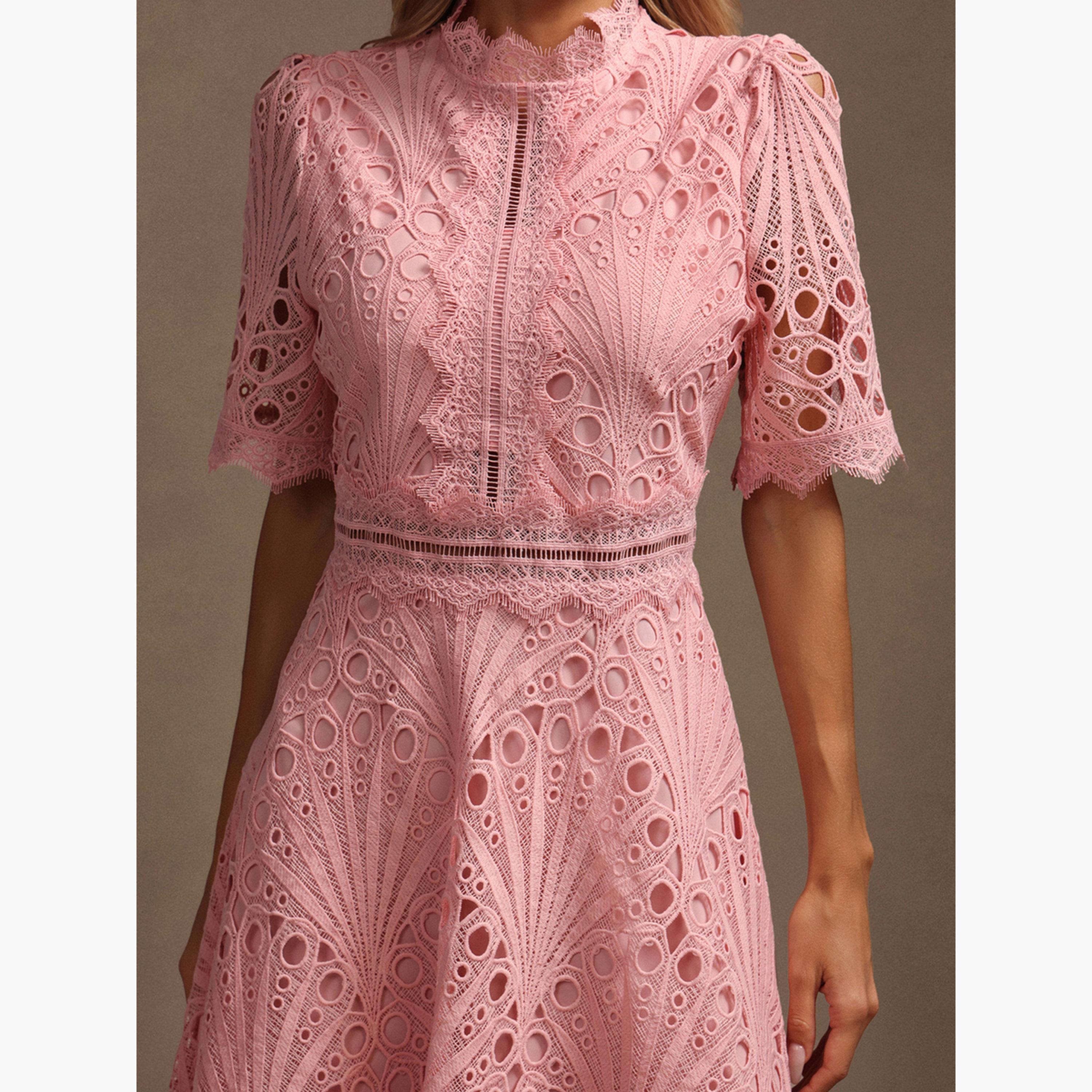 Take Two Women Pink All-Lace Midi Dress-women-clothing-dresses-image-6