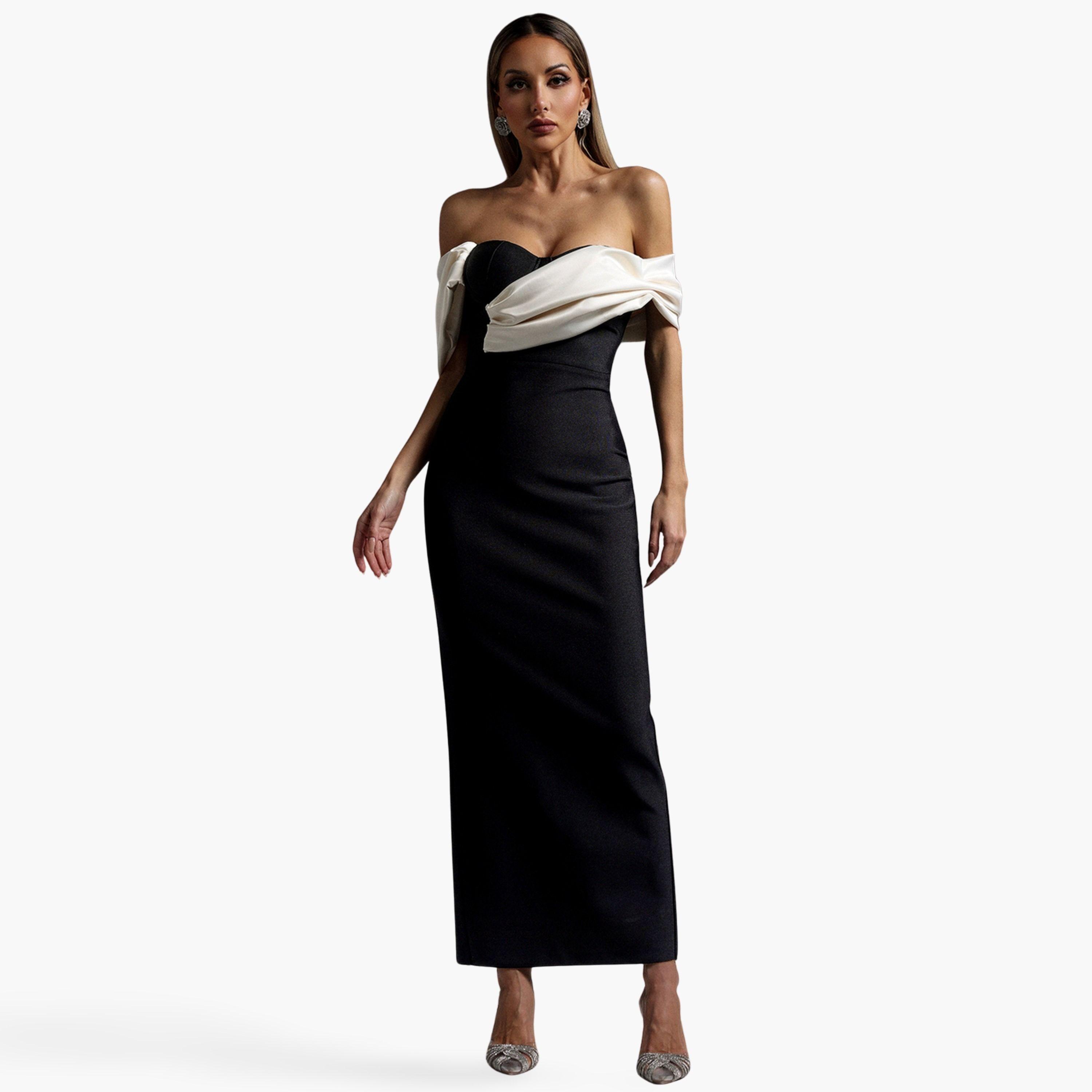 فستان طويل بتفاصيل مُتباينة-women-clothing-dresses-image-1