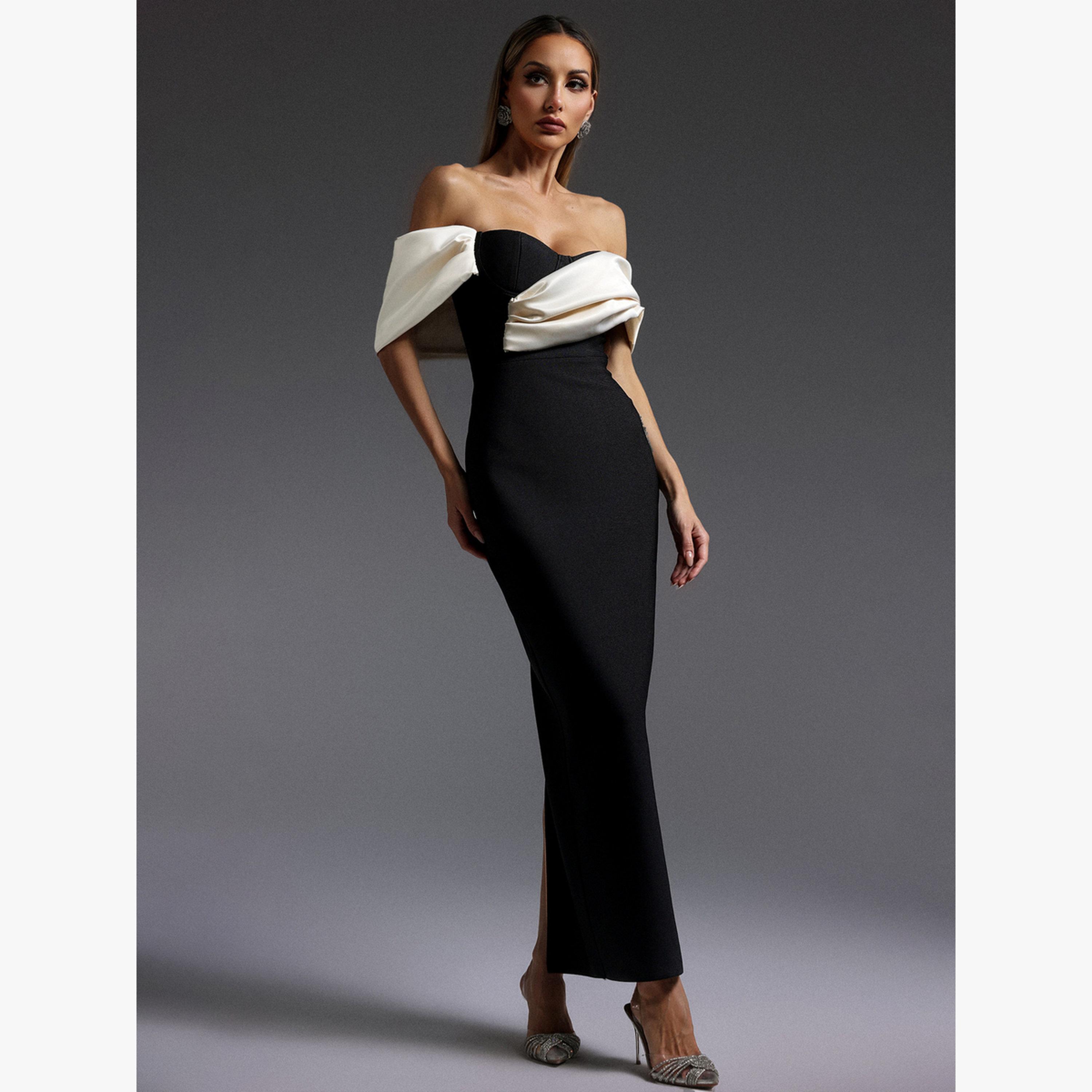 فستان طويل بتفاصيل مُتباينة-women-clothing-dresses-image-2