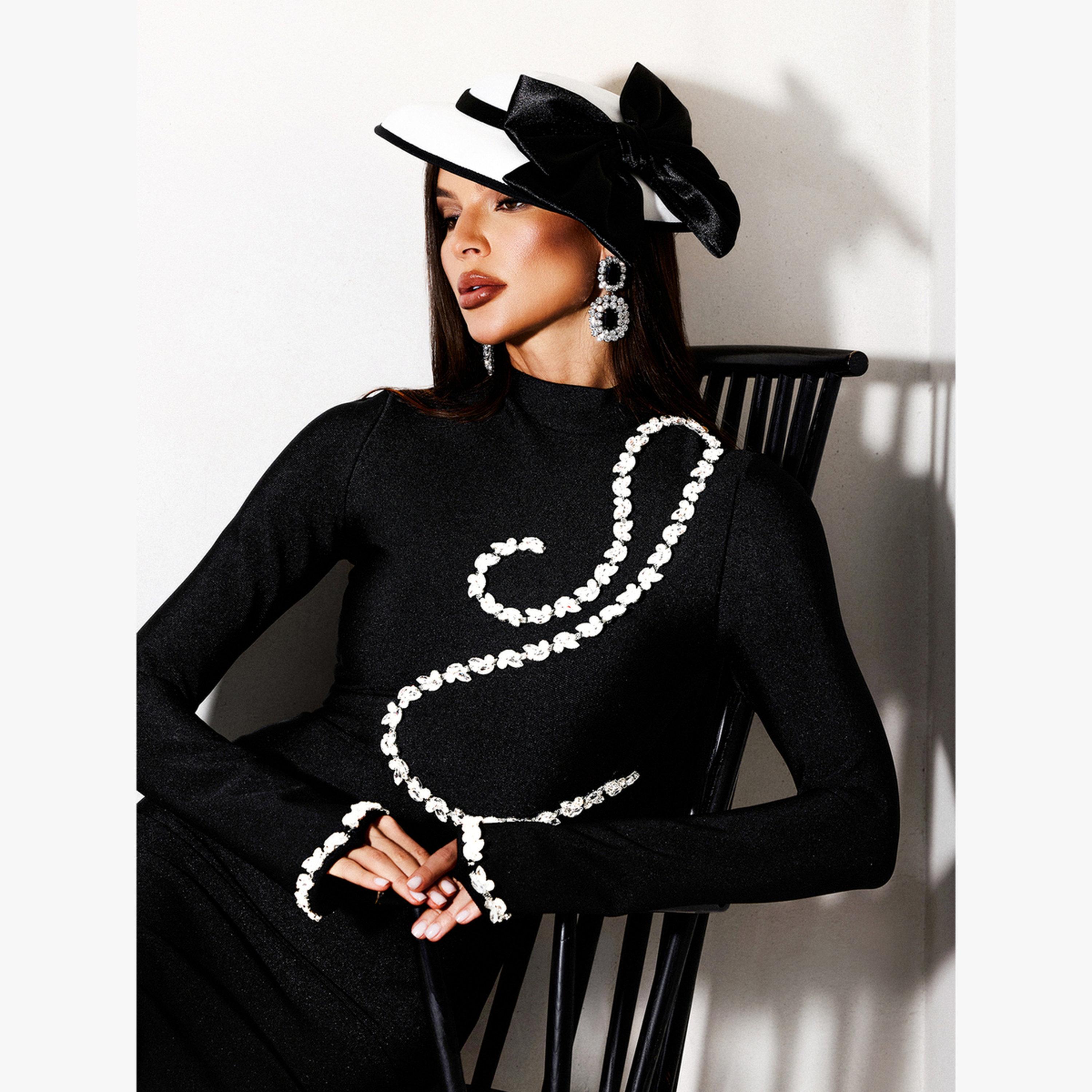 فستان طويل ضيق مزين-women-clothing-dresses-image-5