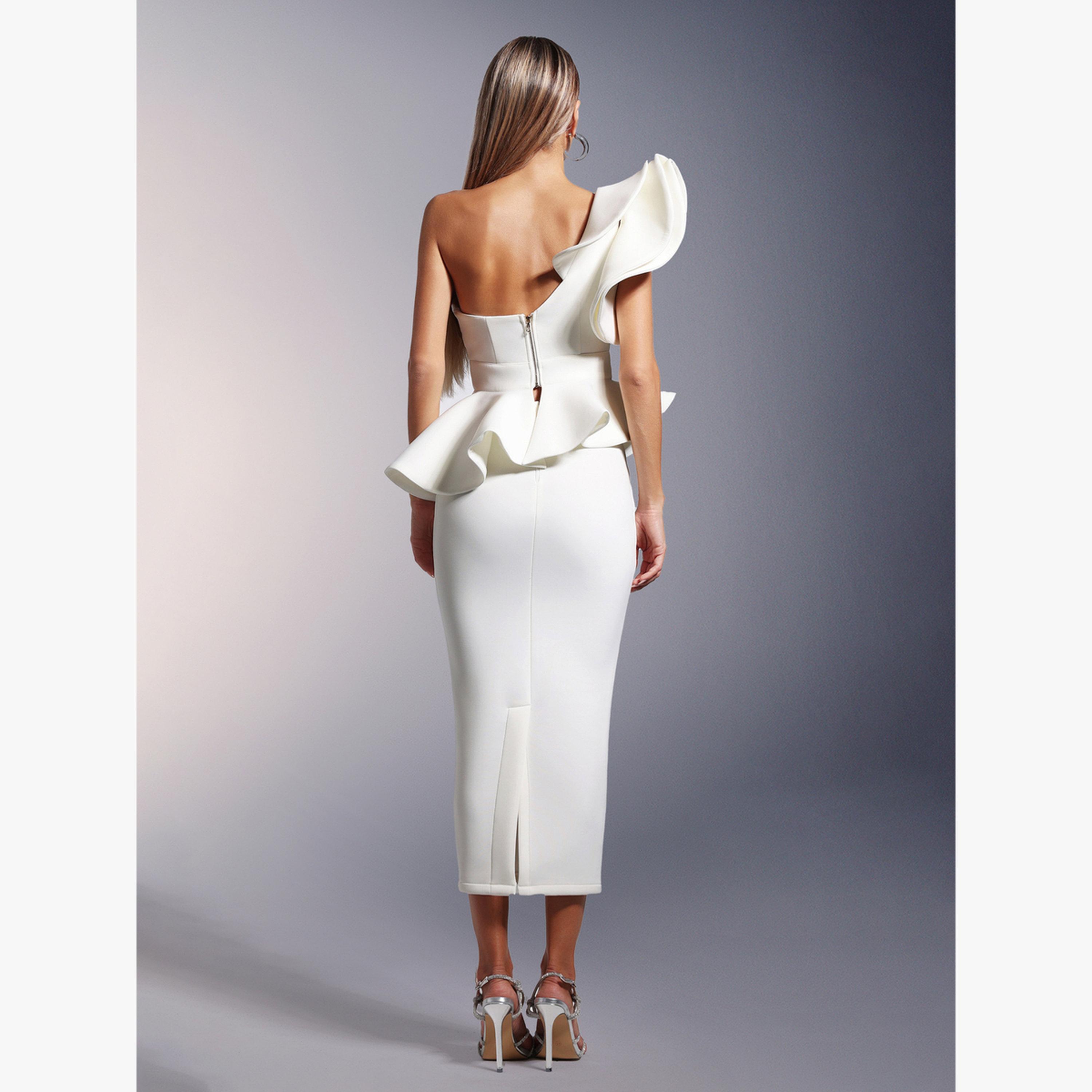 طقم بلوزة بكشكش بيبلوم وتنورة ميدي-women-clothing-coordsets-image-6