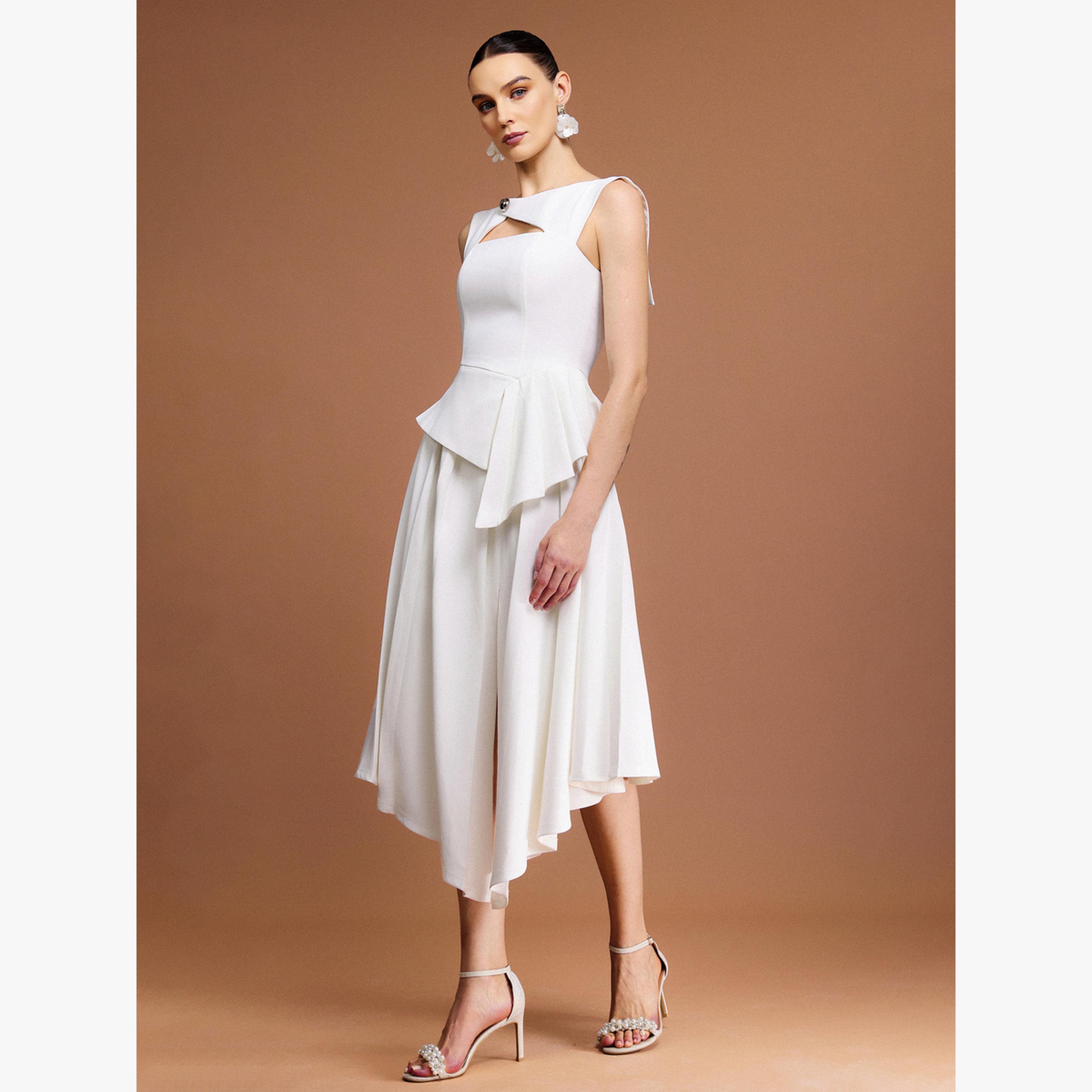 فستان ميدي بحافة واسعة بلا أكمام-women-clothing-dresses-image-2