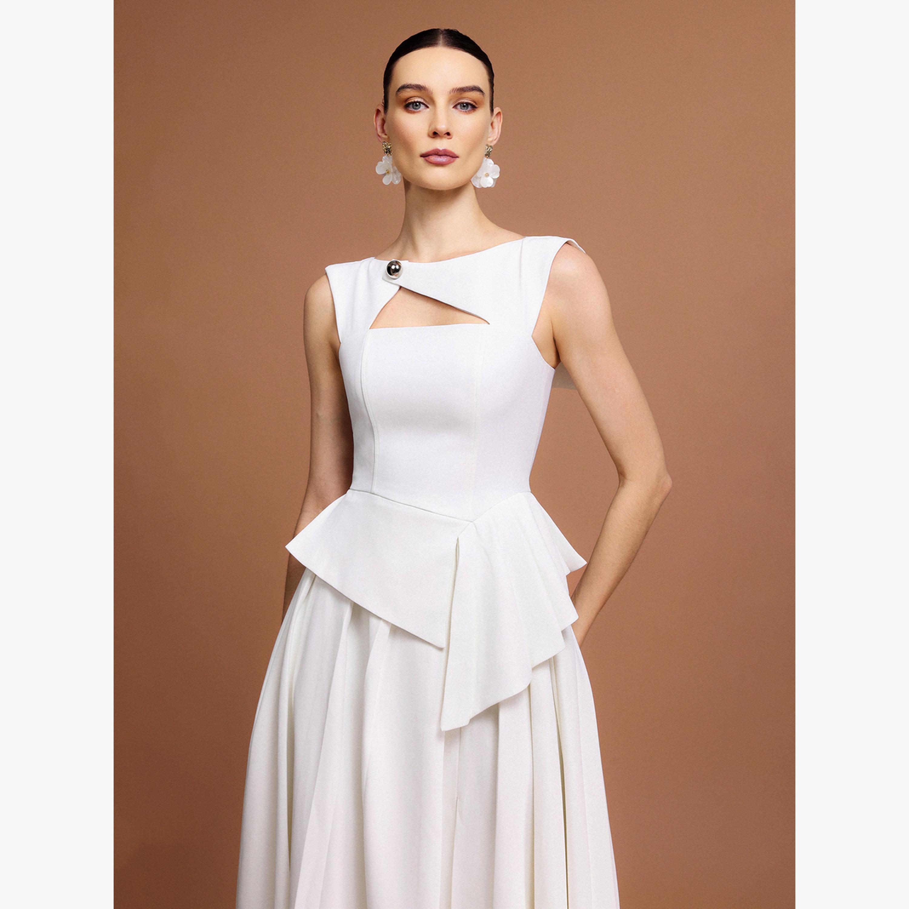 فستان ميدي بحافة واسعة بلا أكمام-women-clothing-dresses-image-4