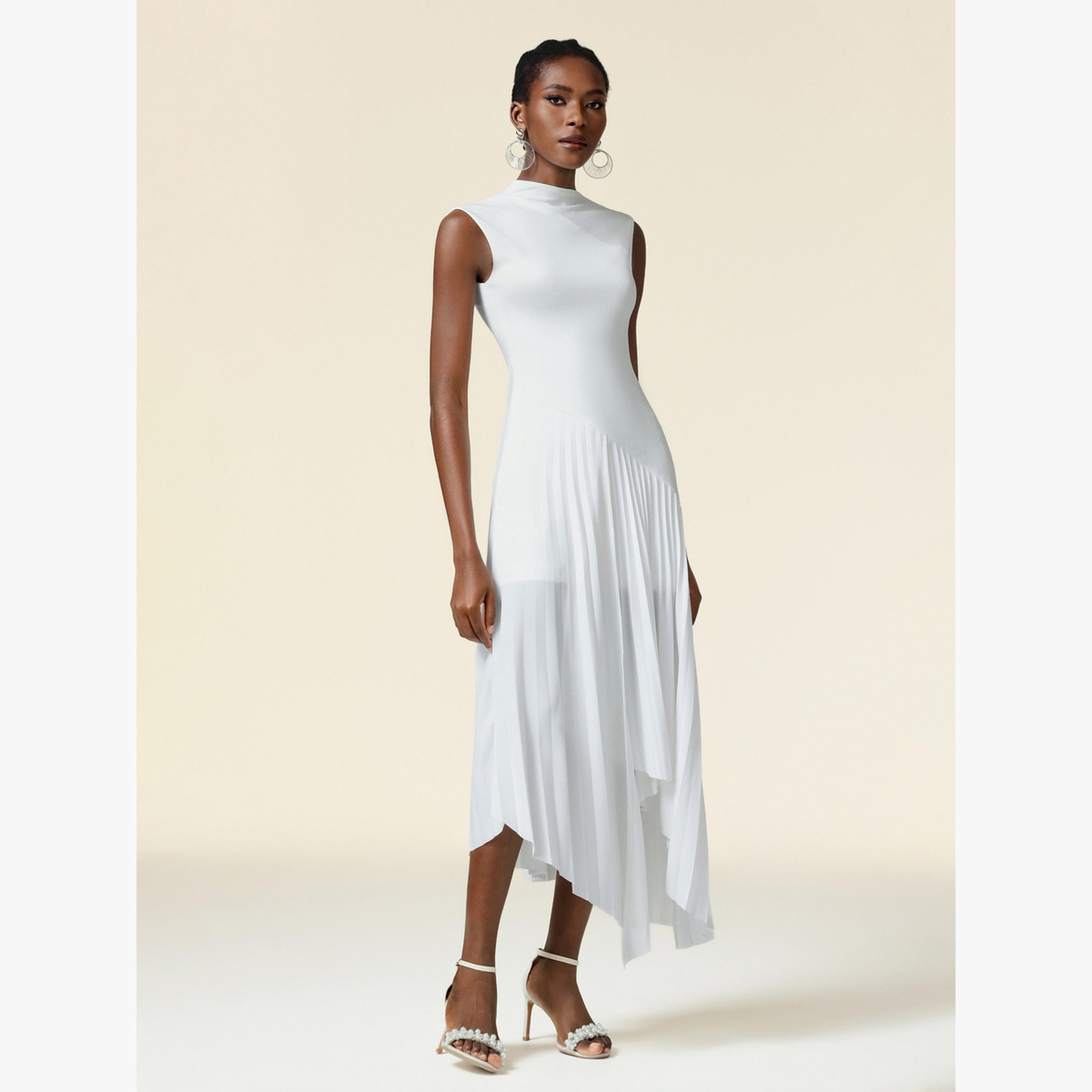 فستان طويل بحافة واسعة بلا أكمام-women-clothing-dresses-image-2