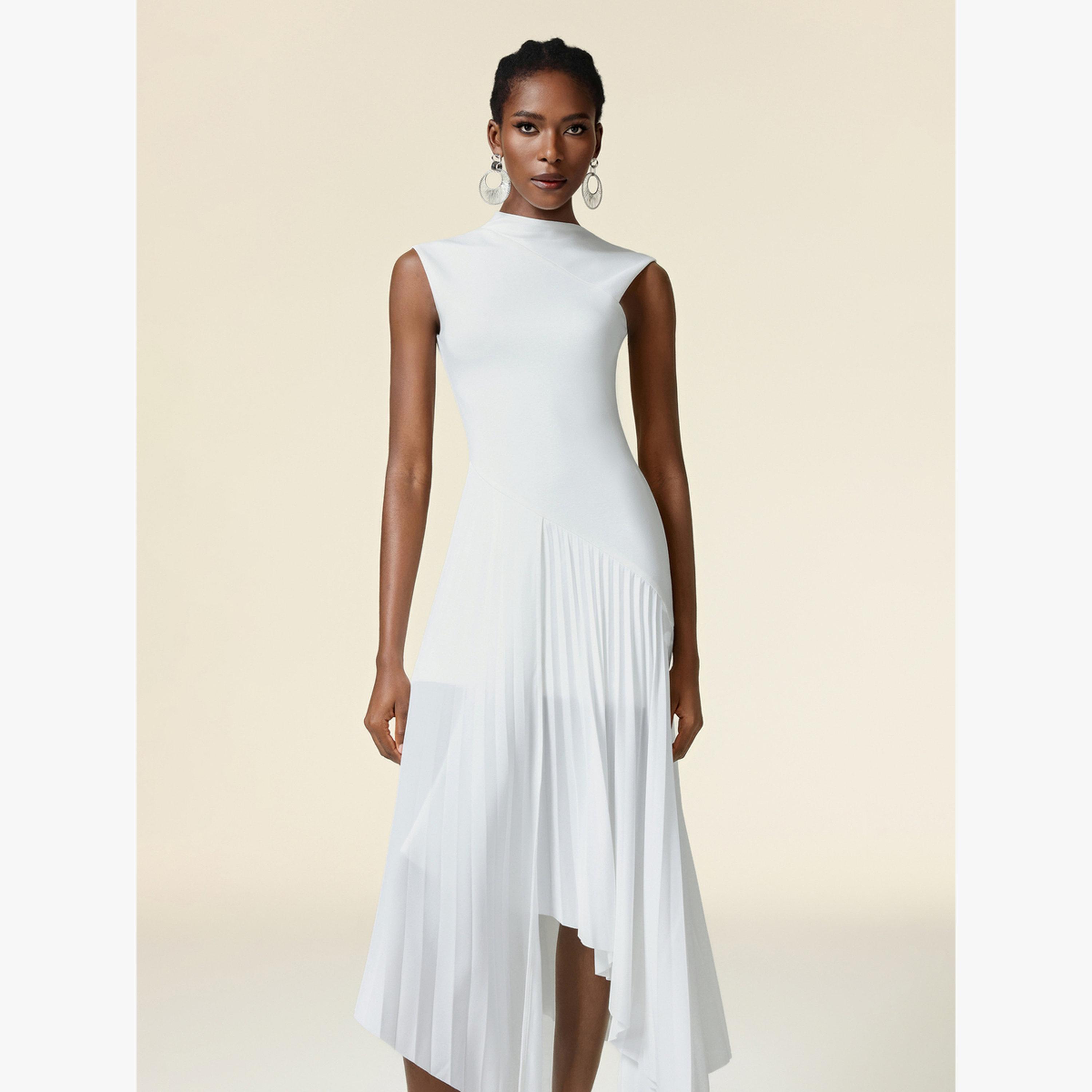 فستان طويل بحافة واسعة بلا أكمام-women-clothing-dresses-image-4