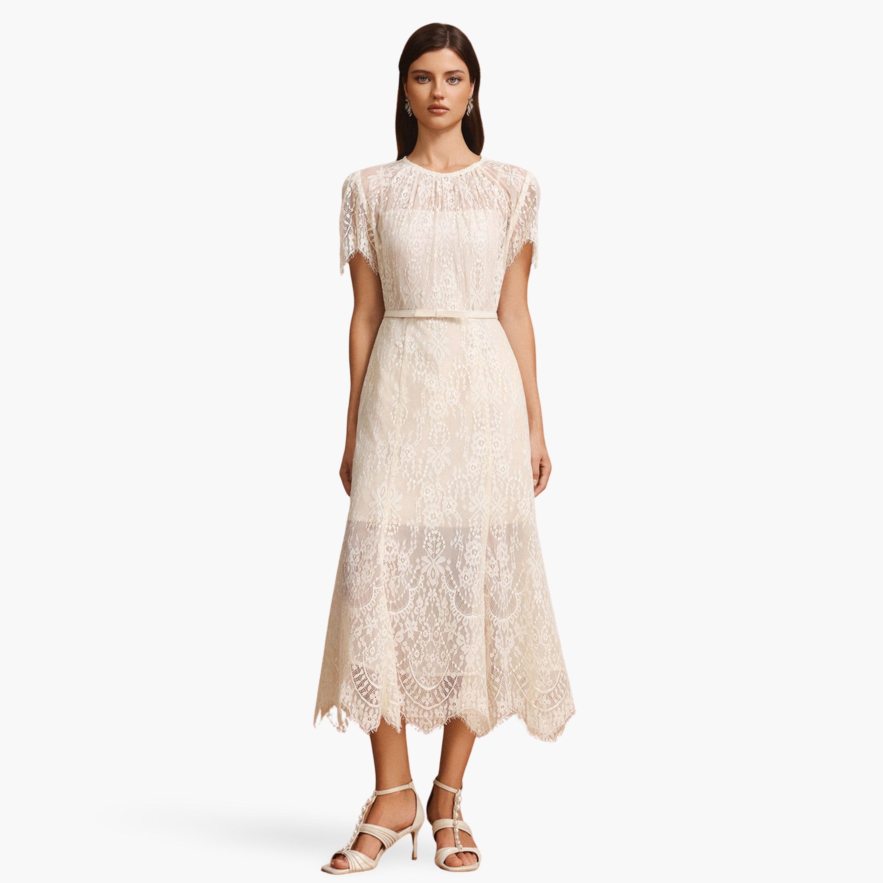 فستان ميدي بتفاصيل دانتيل بالكامل-women-clothing-dresses-image-1