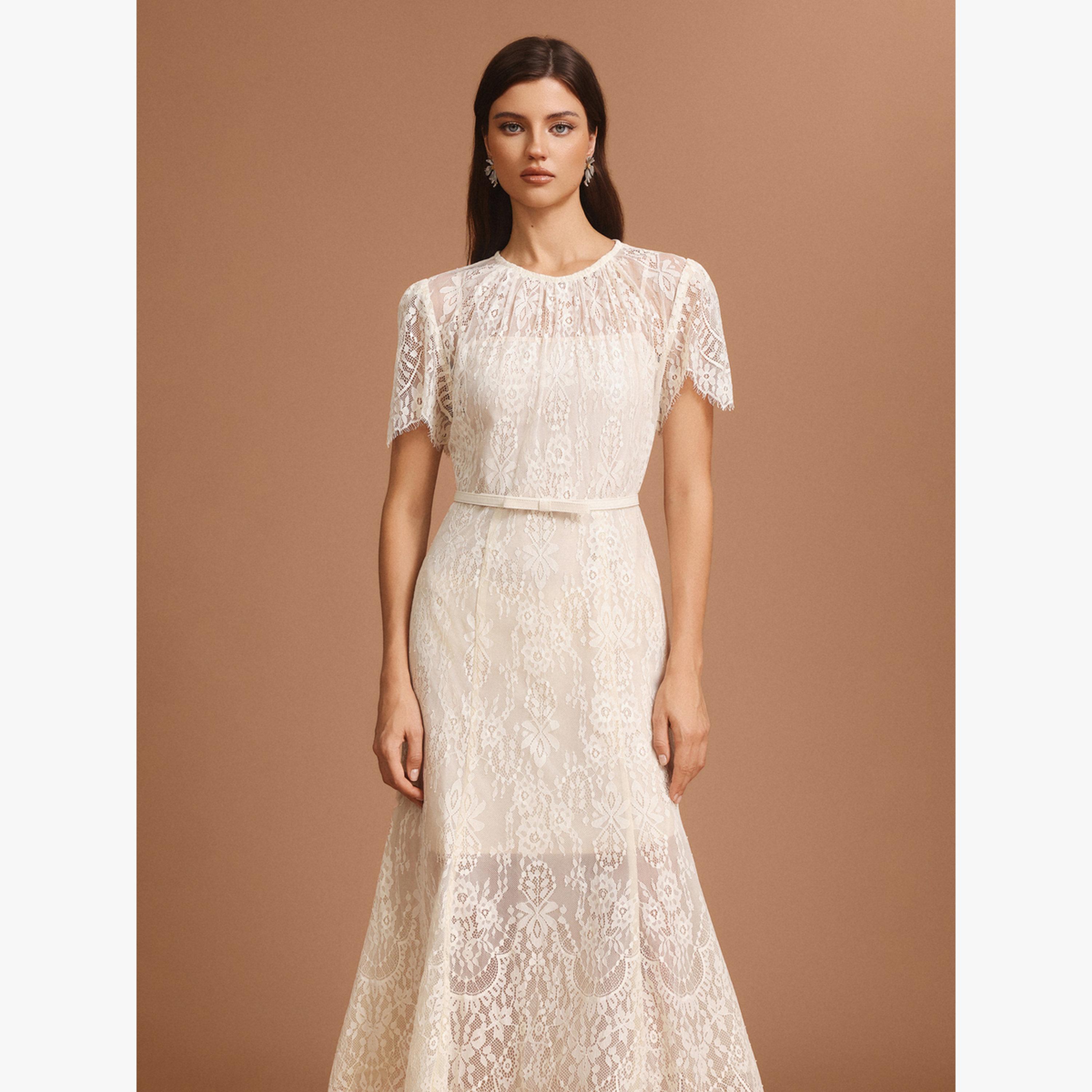 فستان ميدي بتفاصيل دانتيل بالكامل-women-clothing-dresses-image-3