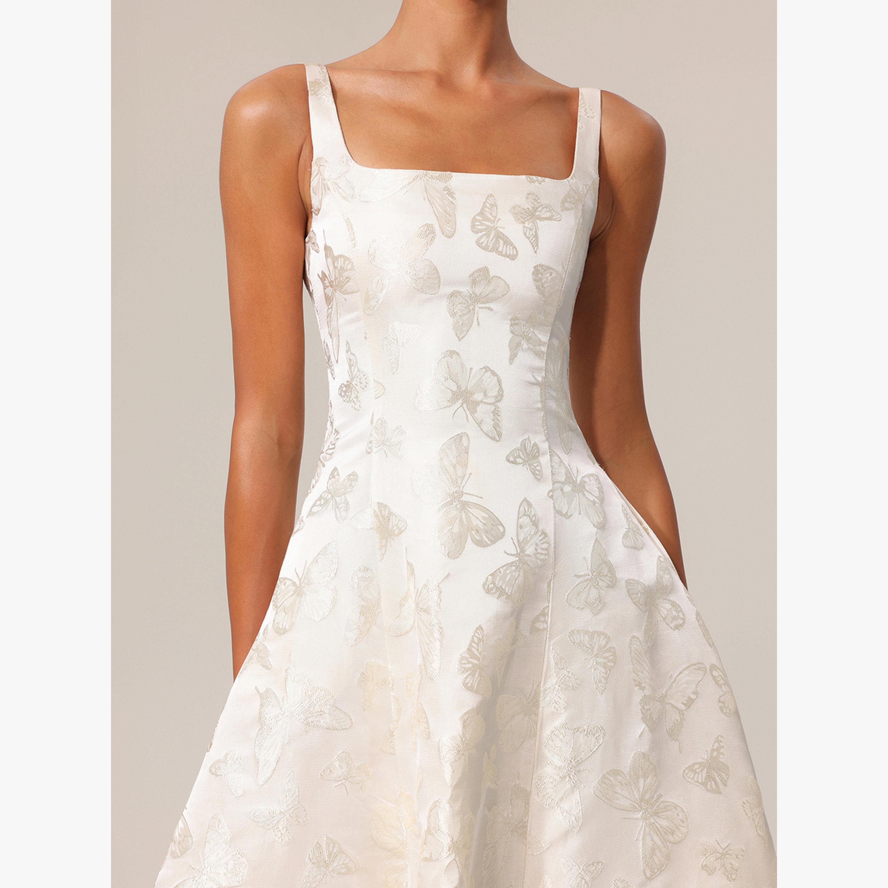 فستان ميدي بلا أكمام بنقش الجاكار على شكل فراشة-women-clothing-dresses-image-6