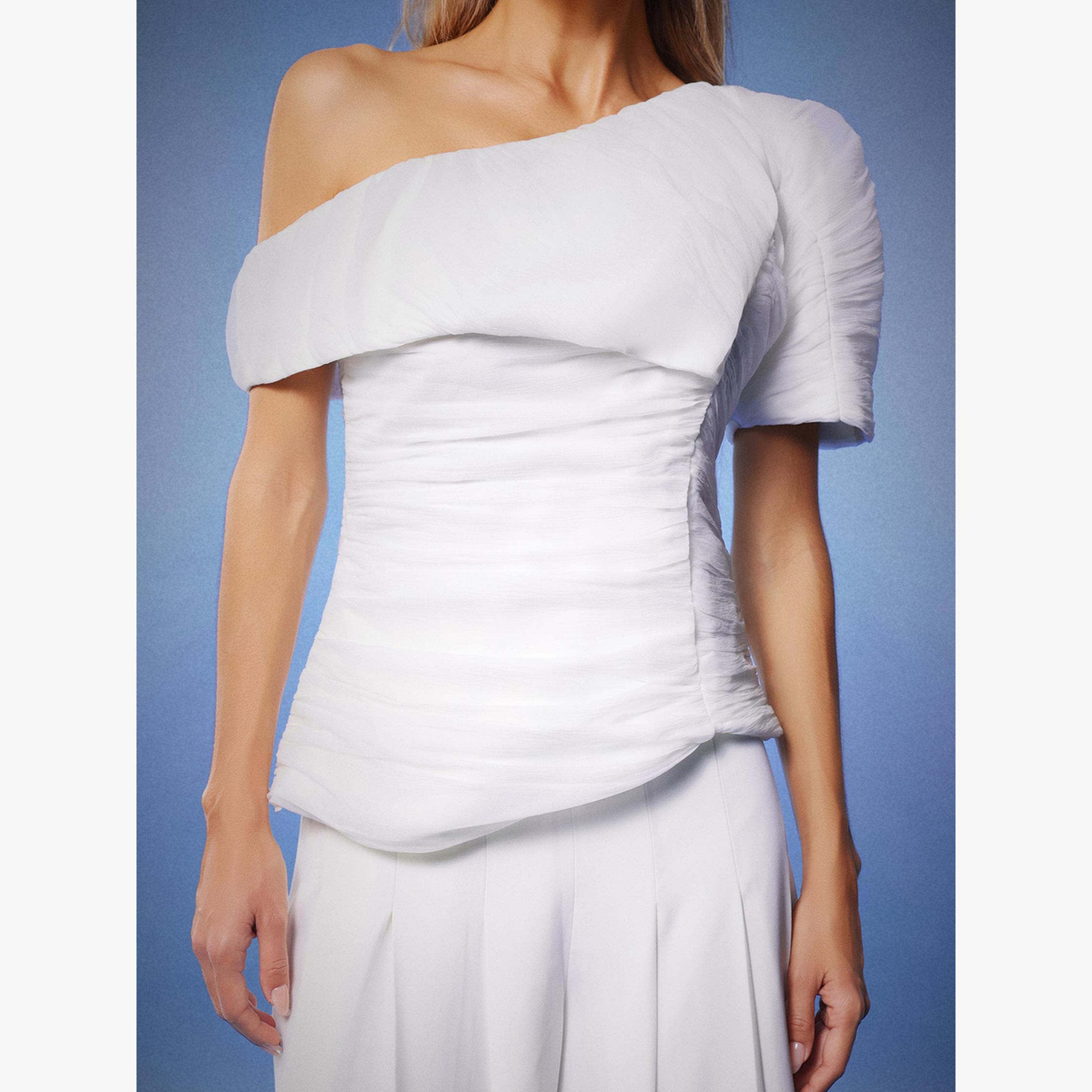 Bella Barnett X Styli Women One Shoulder Top and Wide Leg Pants Co-Ords-women-clothing-coordsets-image-5