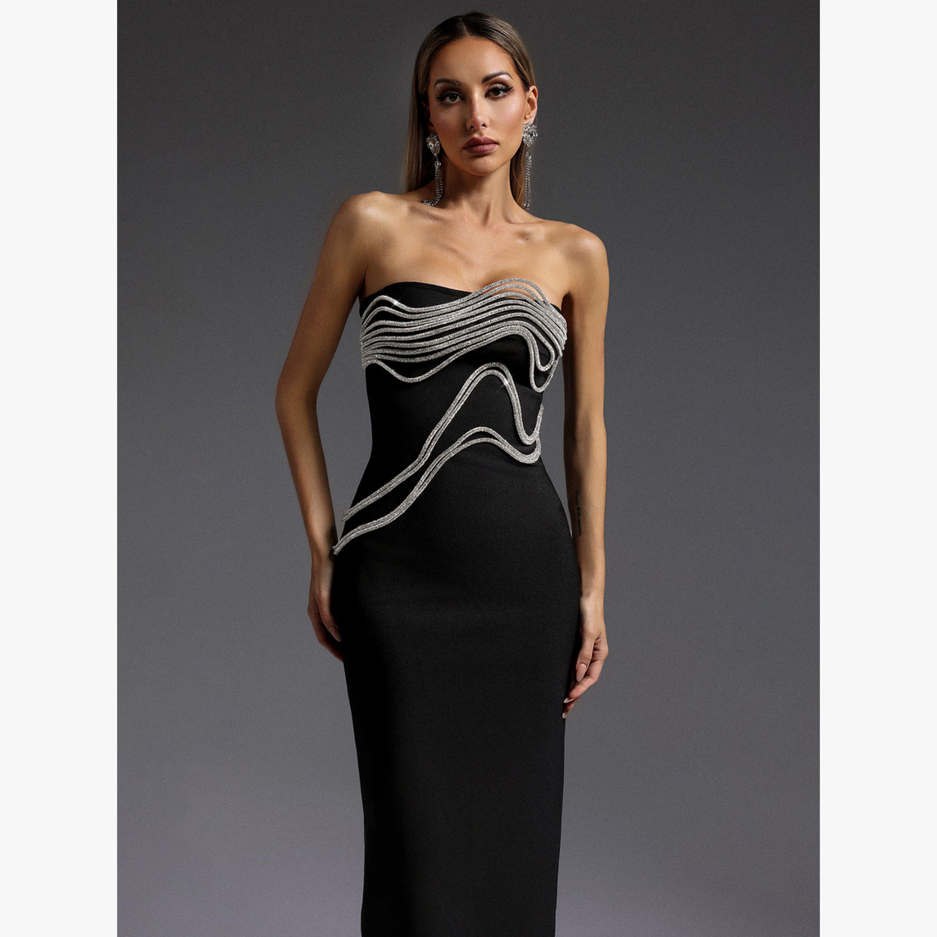 فستان ميدي ضيق مزين-women-clothing-dresses-image-3