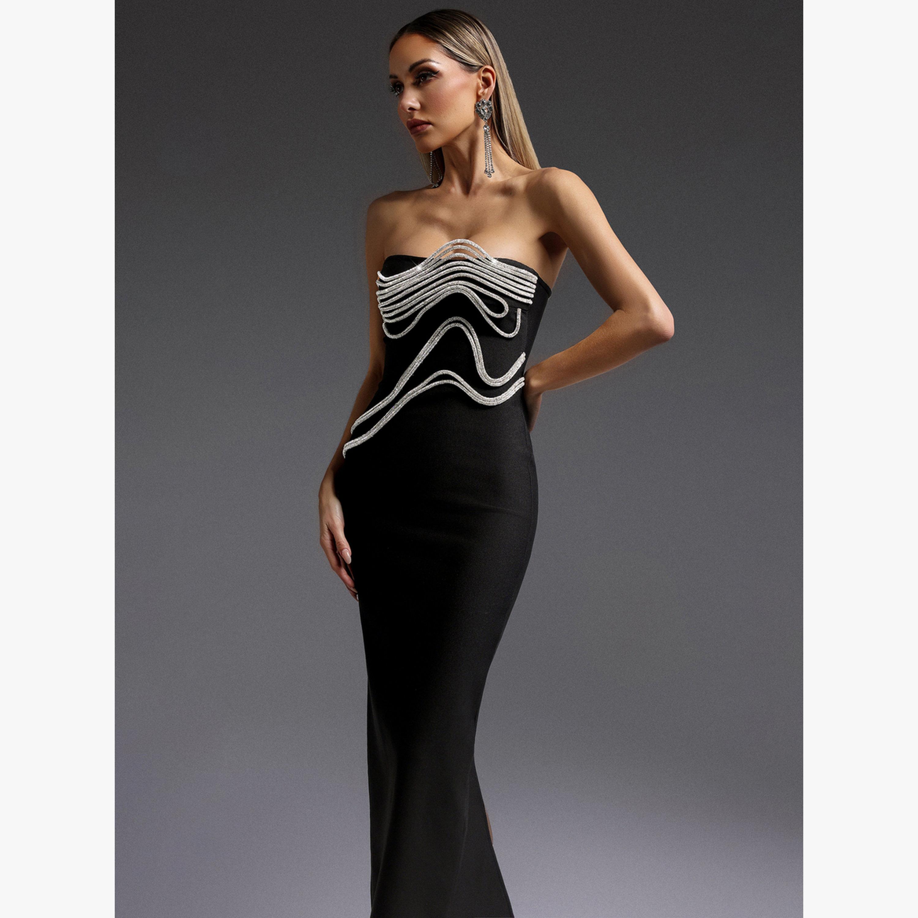 فستان ميدي ضيق مزين-women-clothing-dresses-image-4