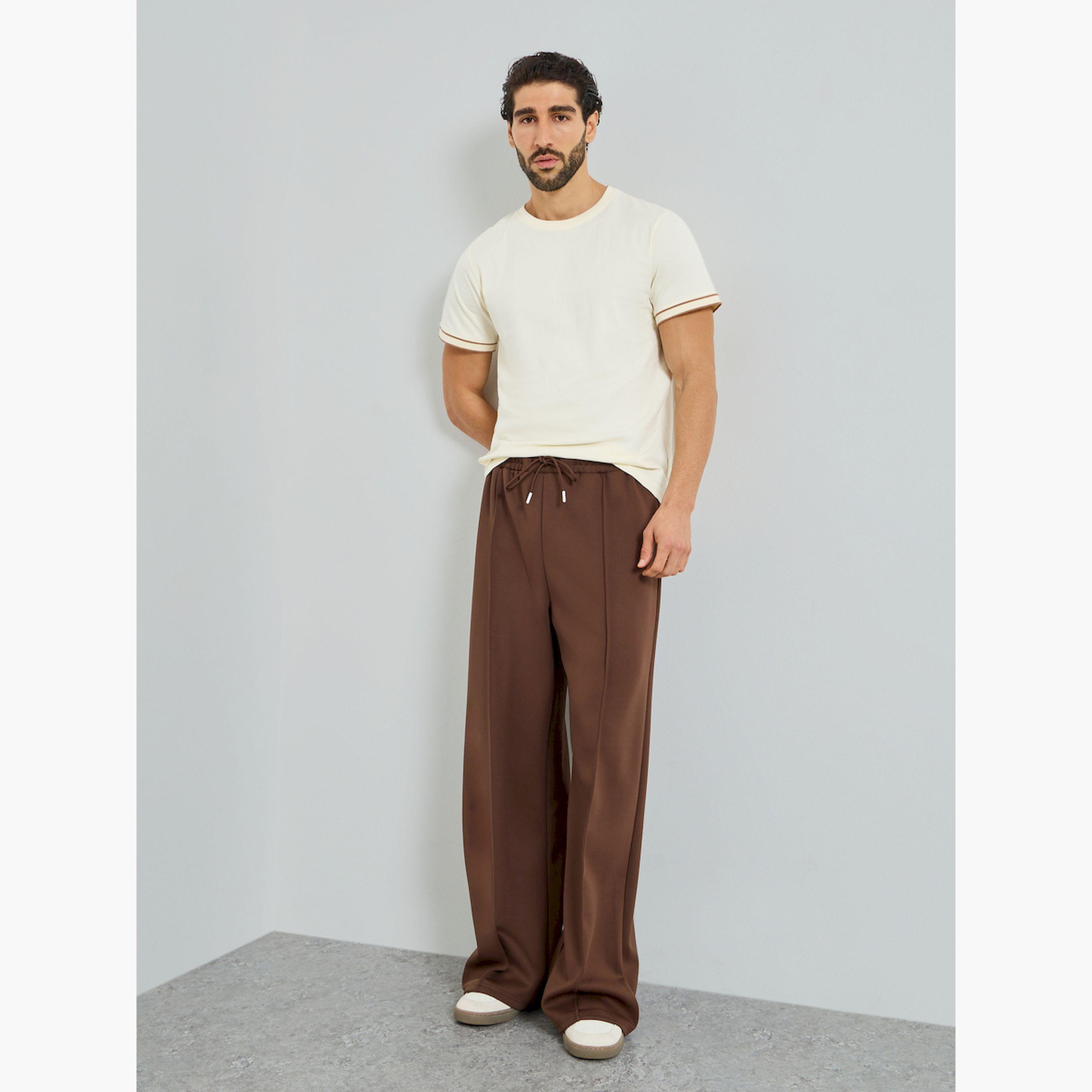 Styli Men Cream Crew Neck Regular Fit T-Shirt-men-clothing-tshirtsandpolos-tshirts-image-2