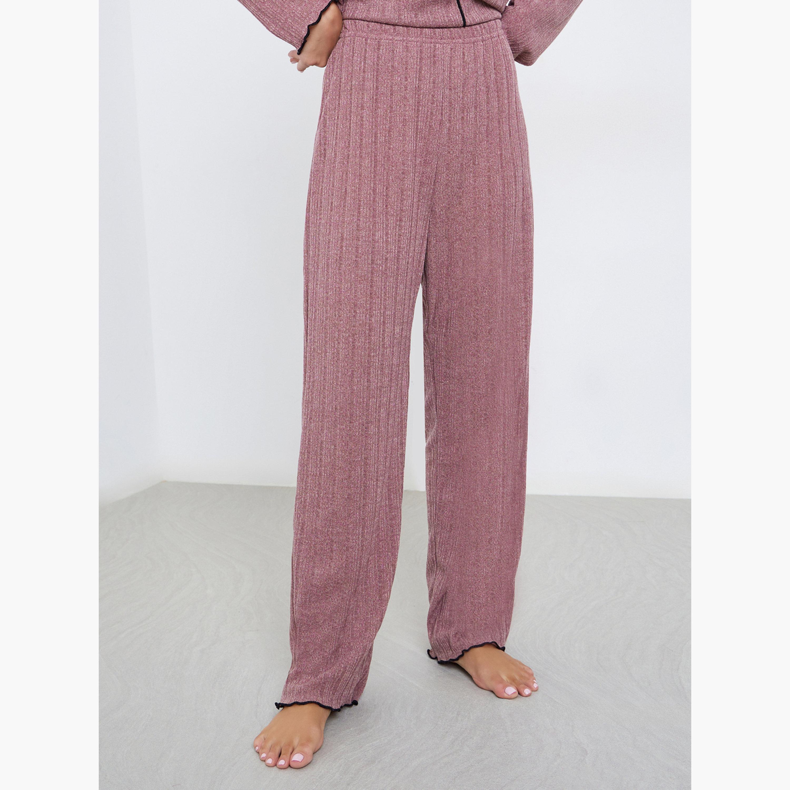 ستايلي - بيجاما بياقة دائرية مضلعة-women-clothing-nightwear-pyjamas-longsets-image-5