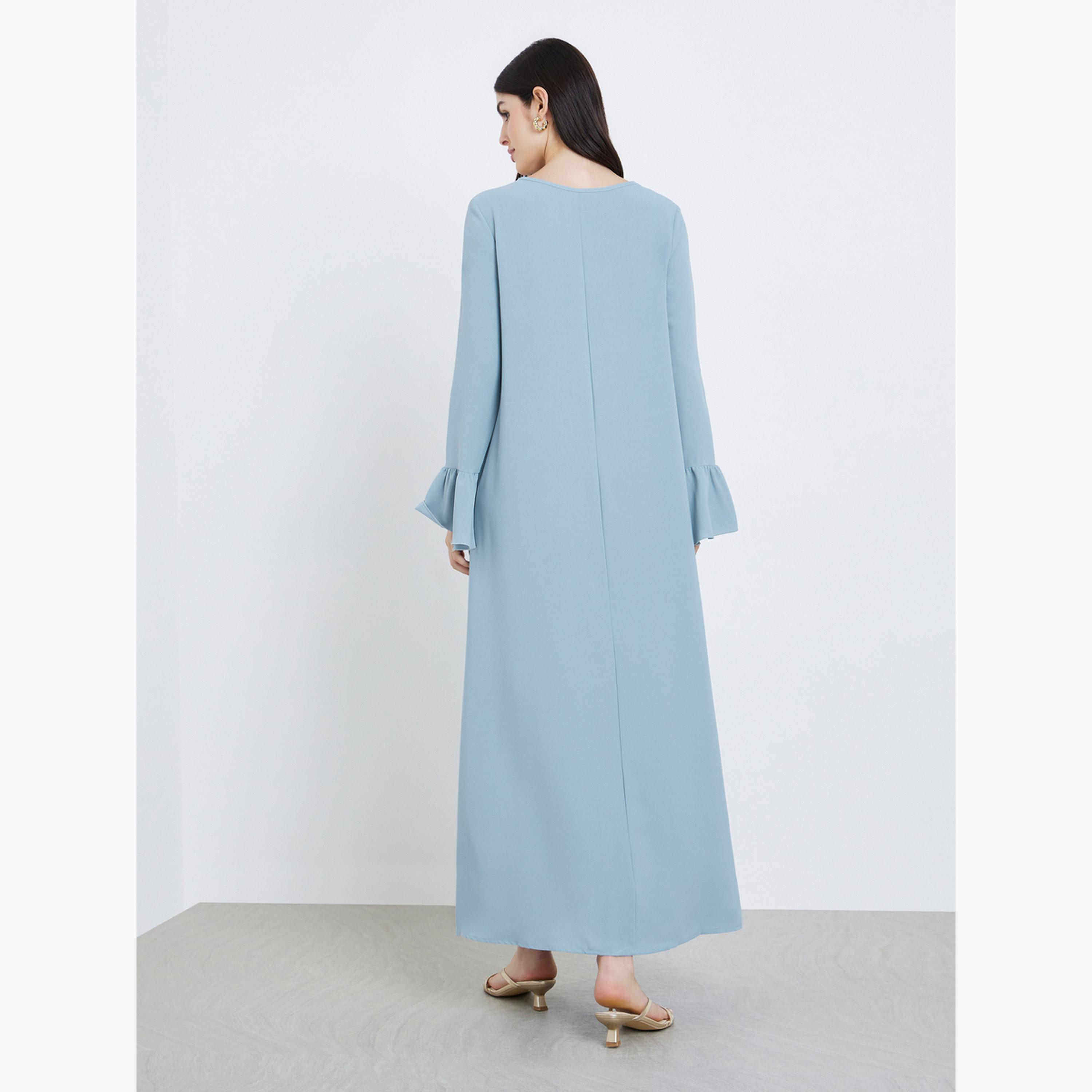 جلابية طويلة بتفاصيل مطرزة-women-arabicclothing-jalabiyas-image-5