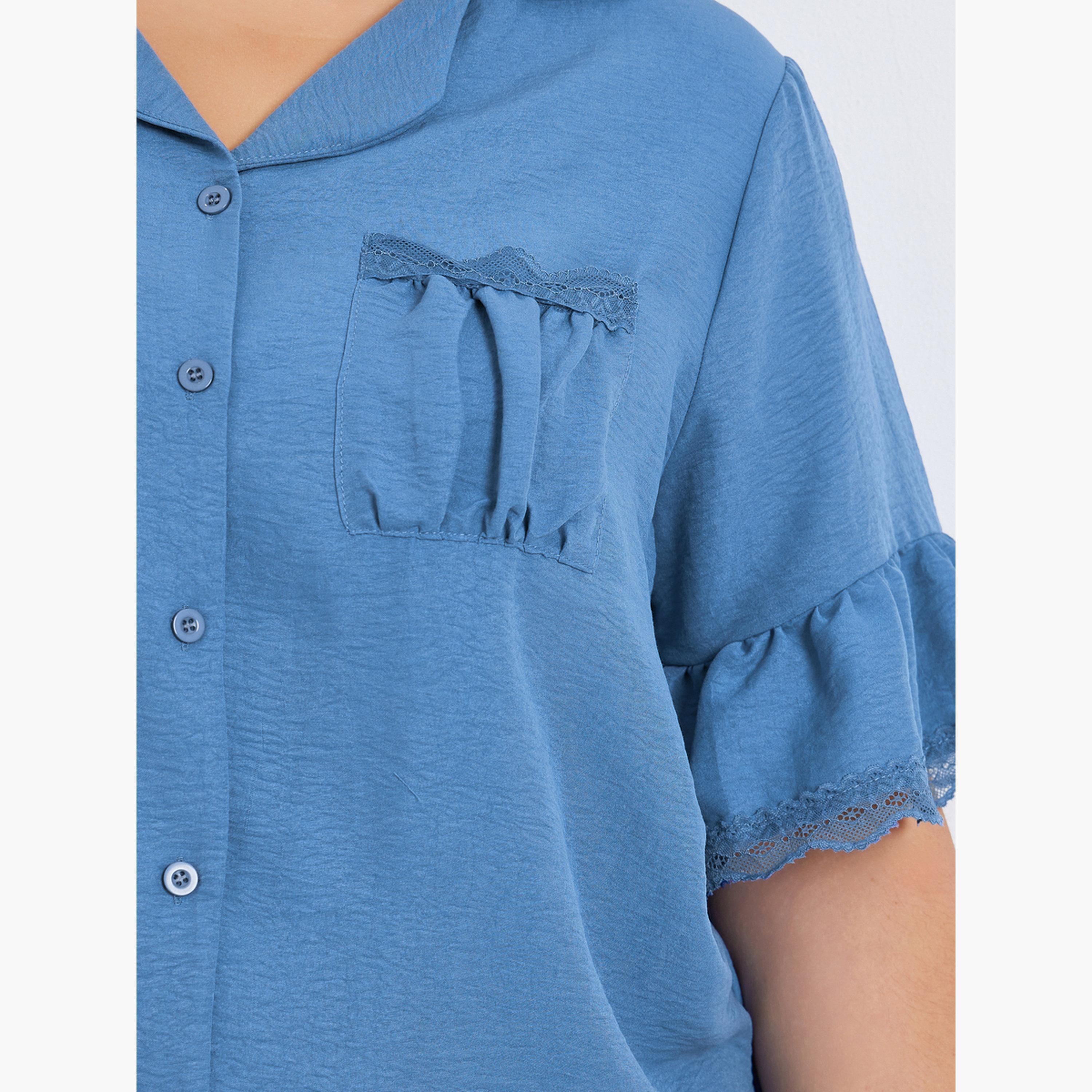 طقم بيجاما من بنطال وقميص بمقاس كبير-women-clothing-nightwear-pyjamas-longsets-image-5