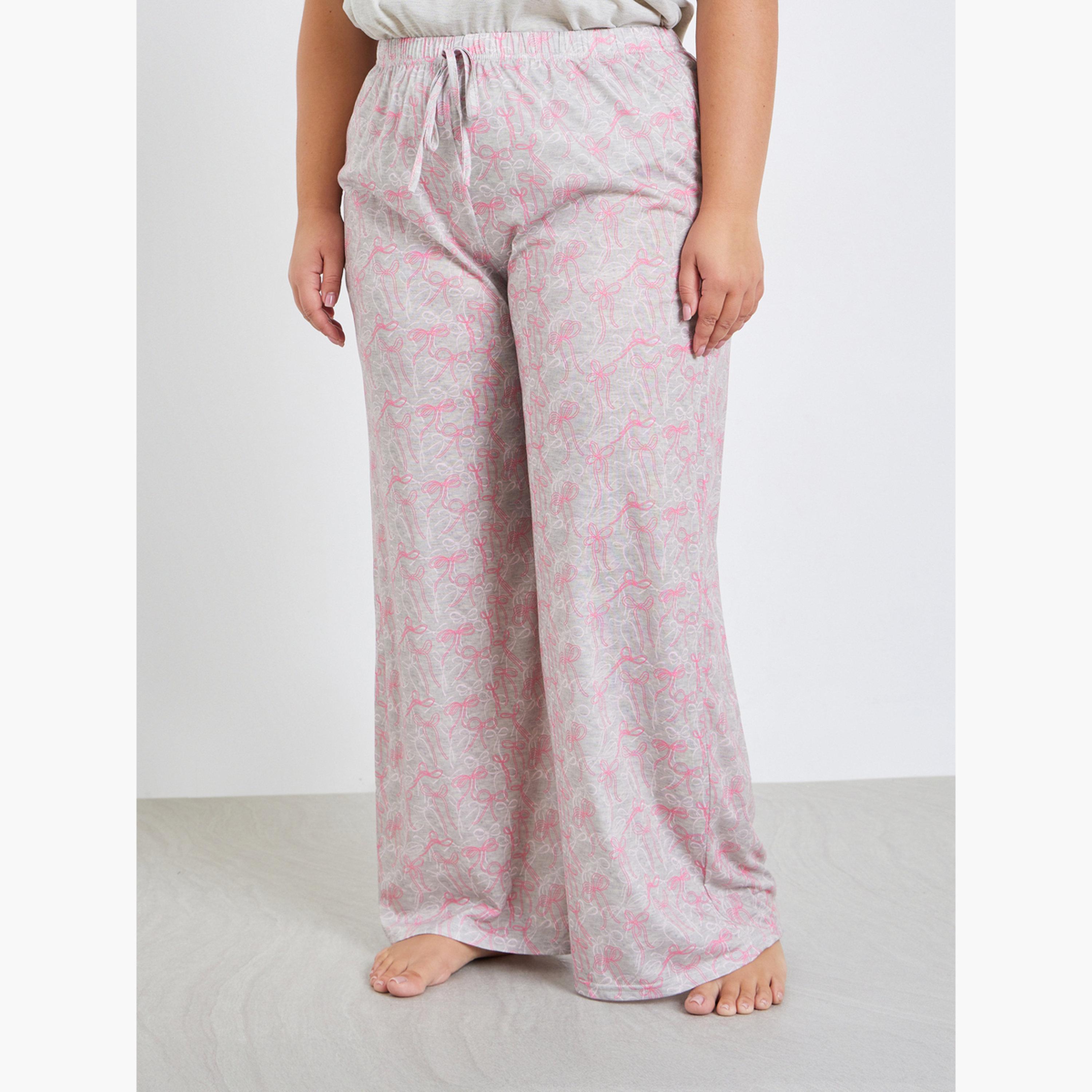 طقم بيجاما من بنطال وتيشيرت بمقاس كبير-women-clothing-nightwear-pyjamas-longsets-image-5