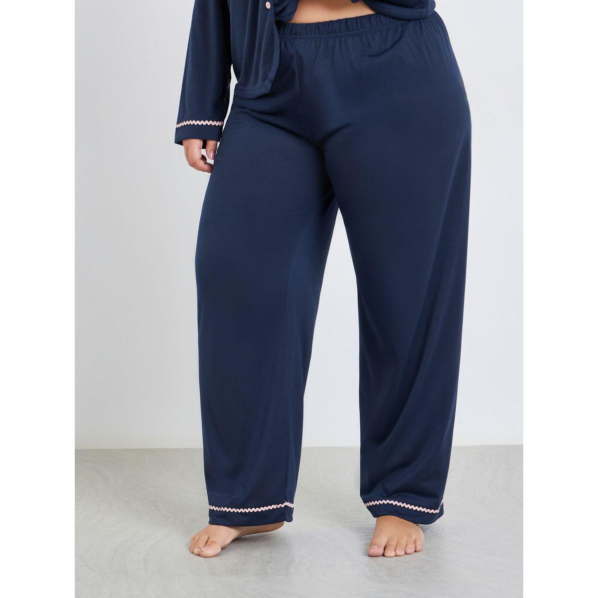 طقم بيجاما من بنطال وبلوزة بمقاس كبير-women-clothing-nightwear-pyjamas-longsets-image-5