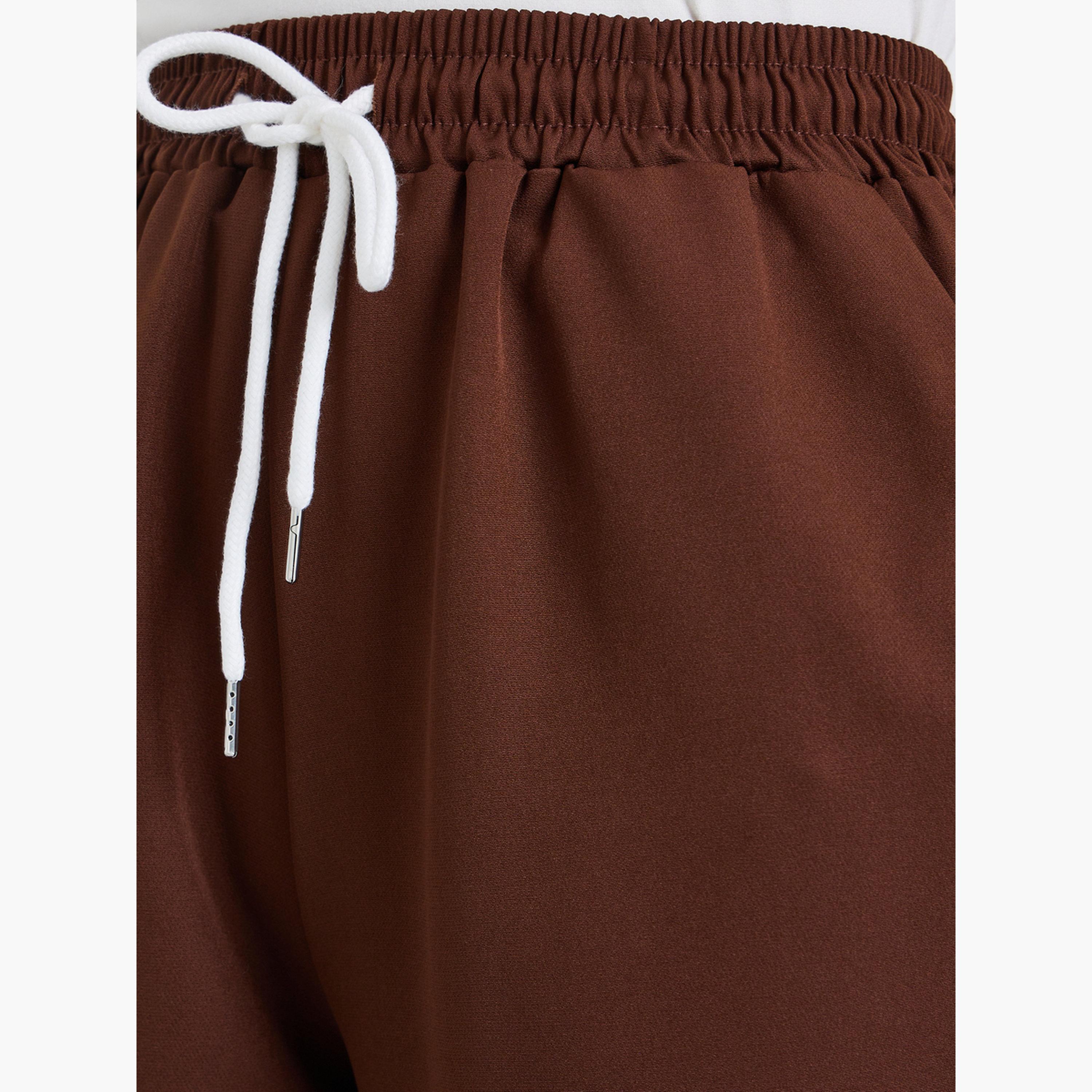 Styli Women Brown Wide Leg Palazzo Pants-women-clothing-bottoms-joggers-image-3