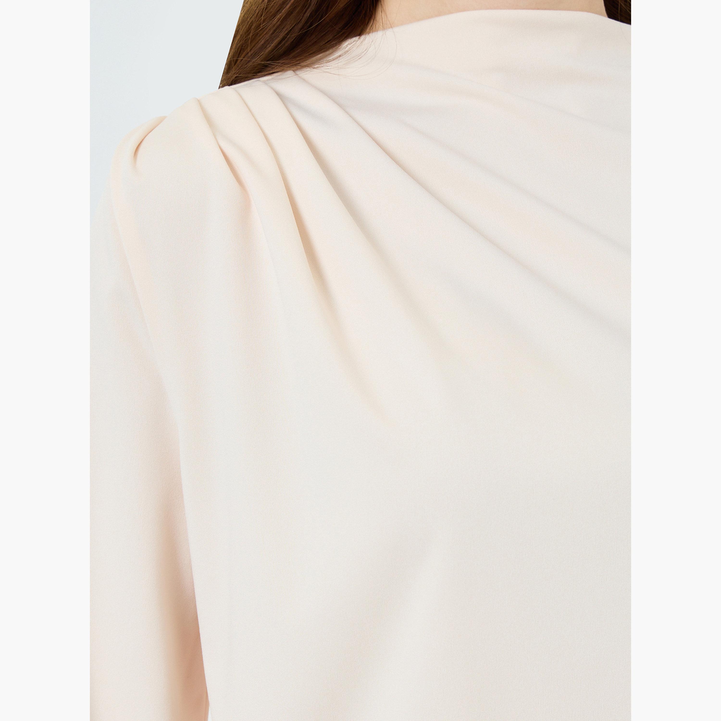 طقم منسق من بلوزة بحافة غير متماثلة وبنطال-women-clothing-coordsets-image-6