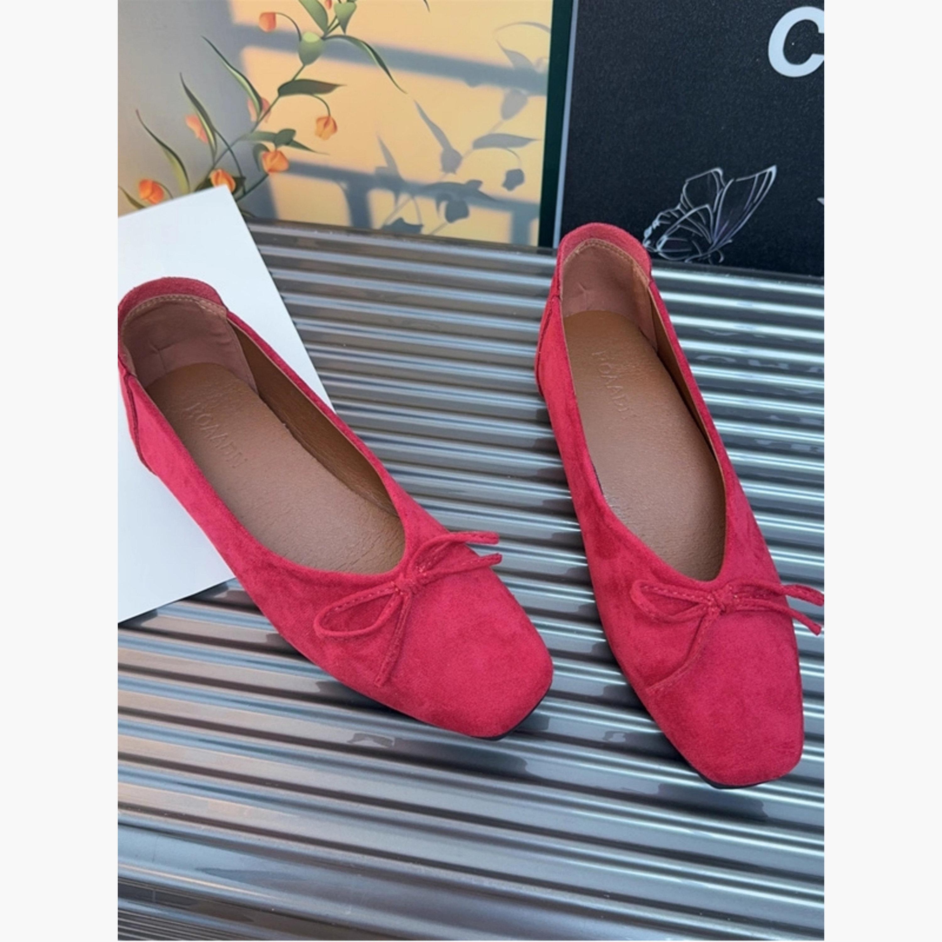 Take Two Women Red Bow Detail Flat Shoes-women-shoes-flats-ballerinas-image-2