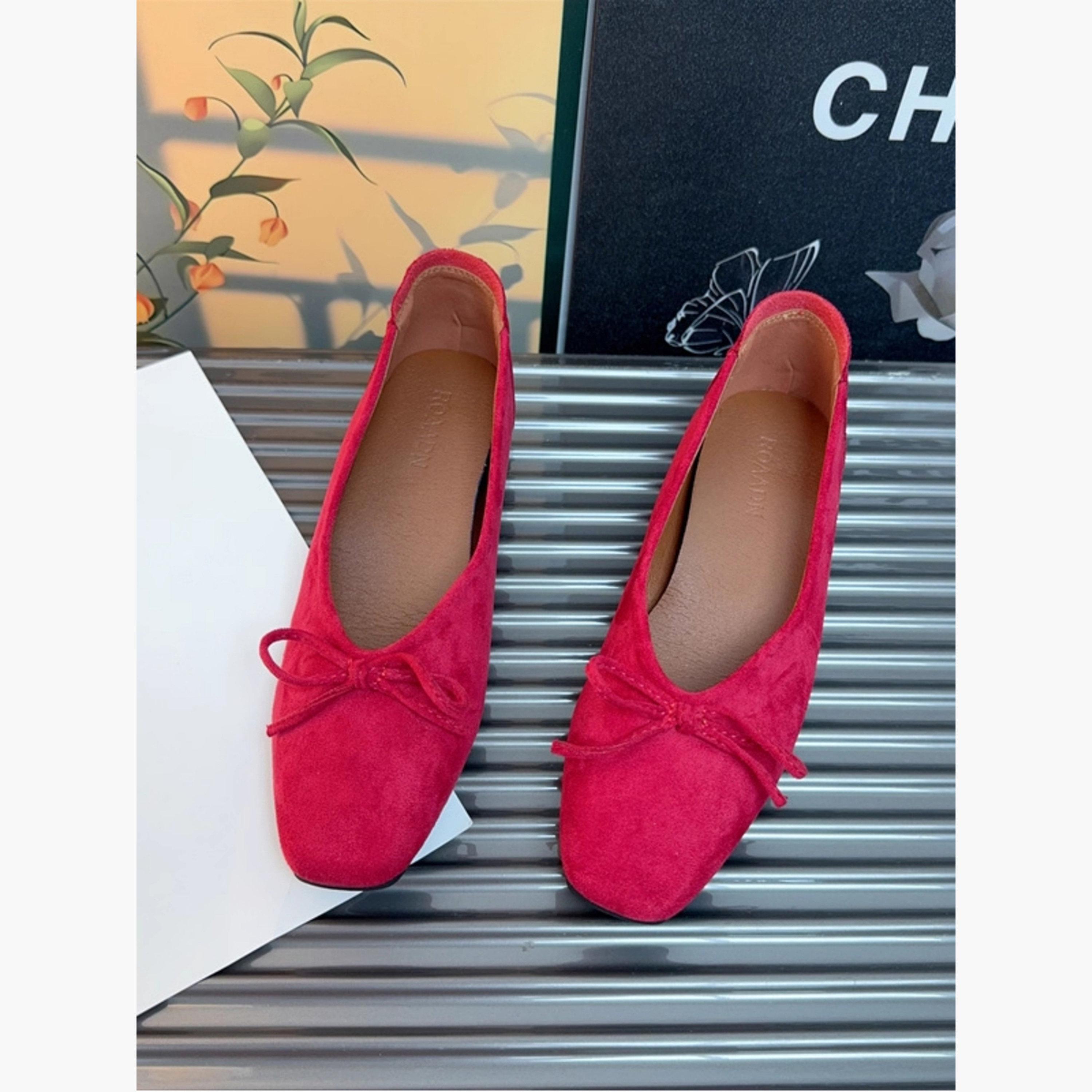 Take Two Women Red Bow Detail Flat Shoes-women-shoes-flats-ballerinas-image-3